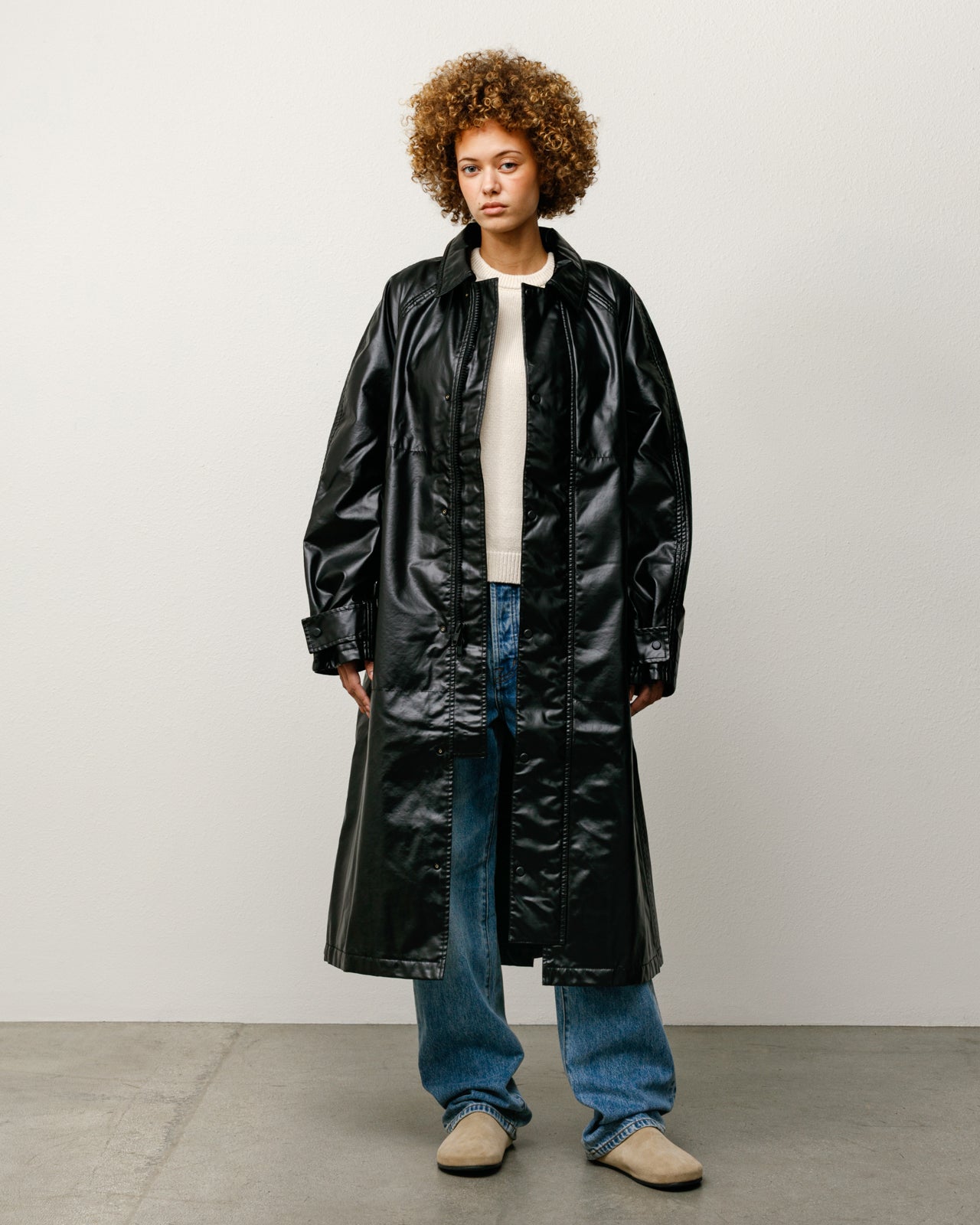 Coated Field Coat – Black | Outerwear | Stüssy Canada