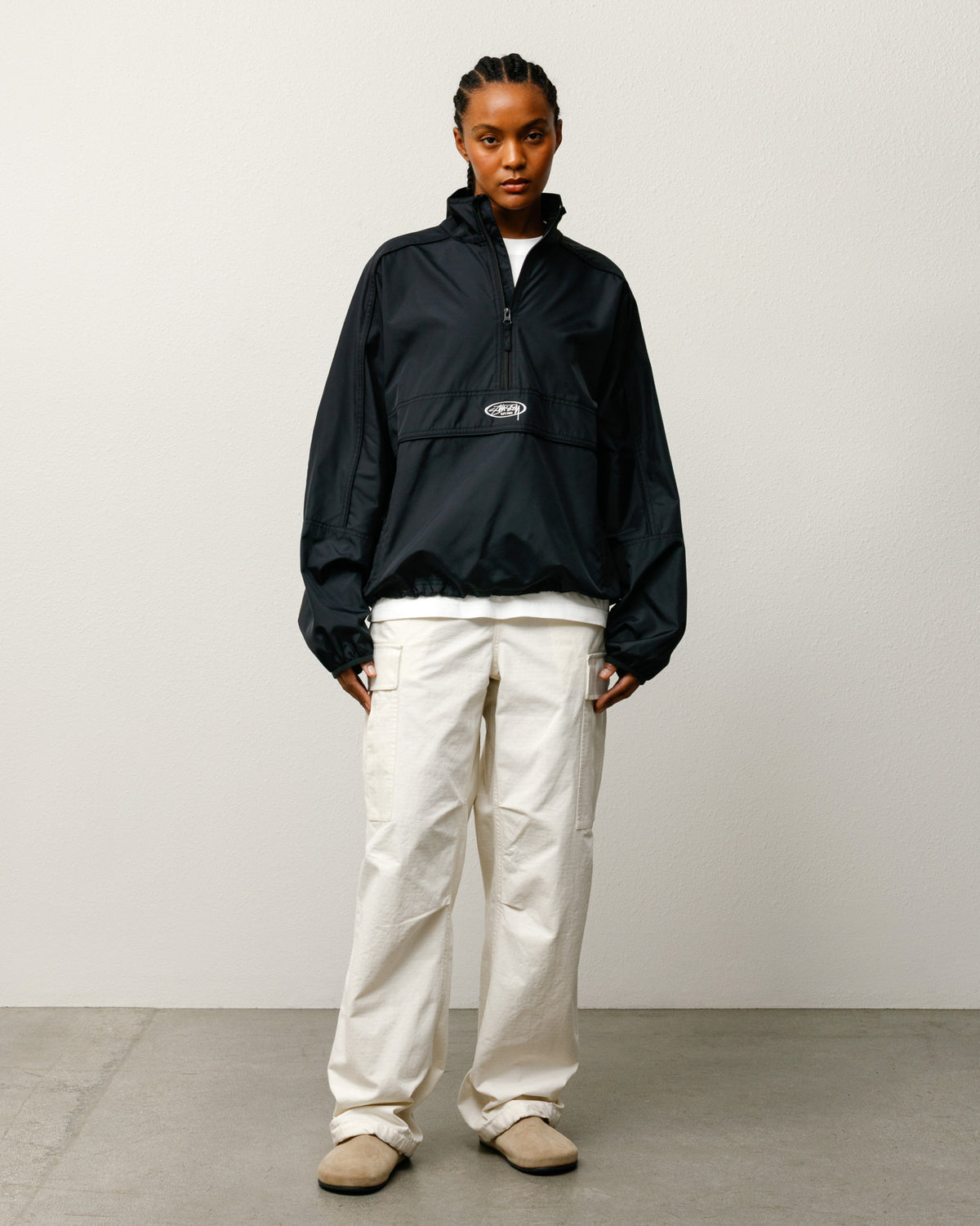 Lightweight Pullover Jacket – Black | Outerwear | Stüssy Canada