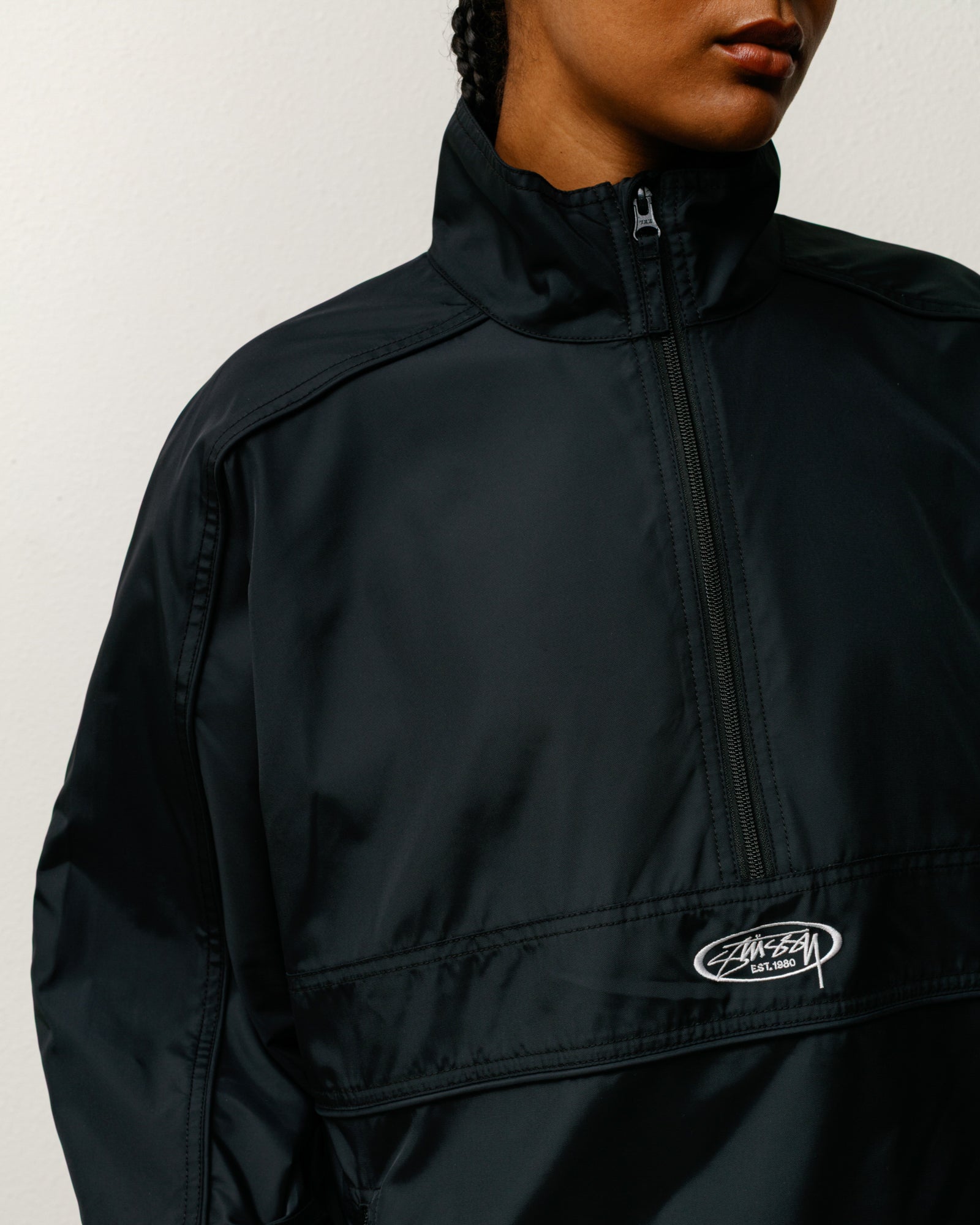 Lightweight Pullover Jacket – Black | Outerwear | Stüssy Canada