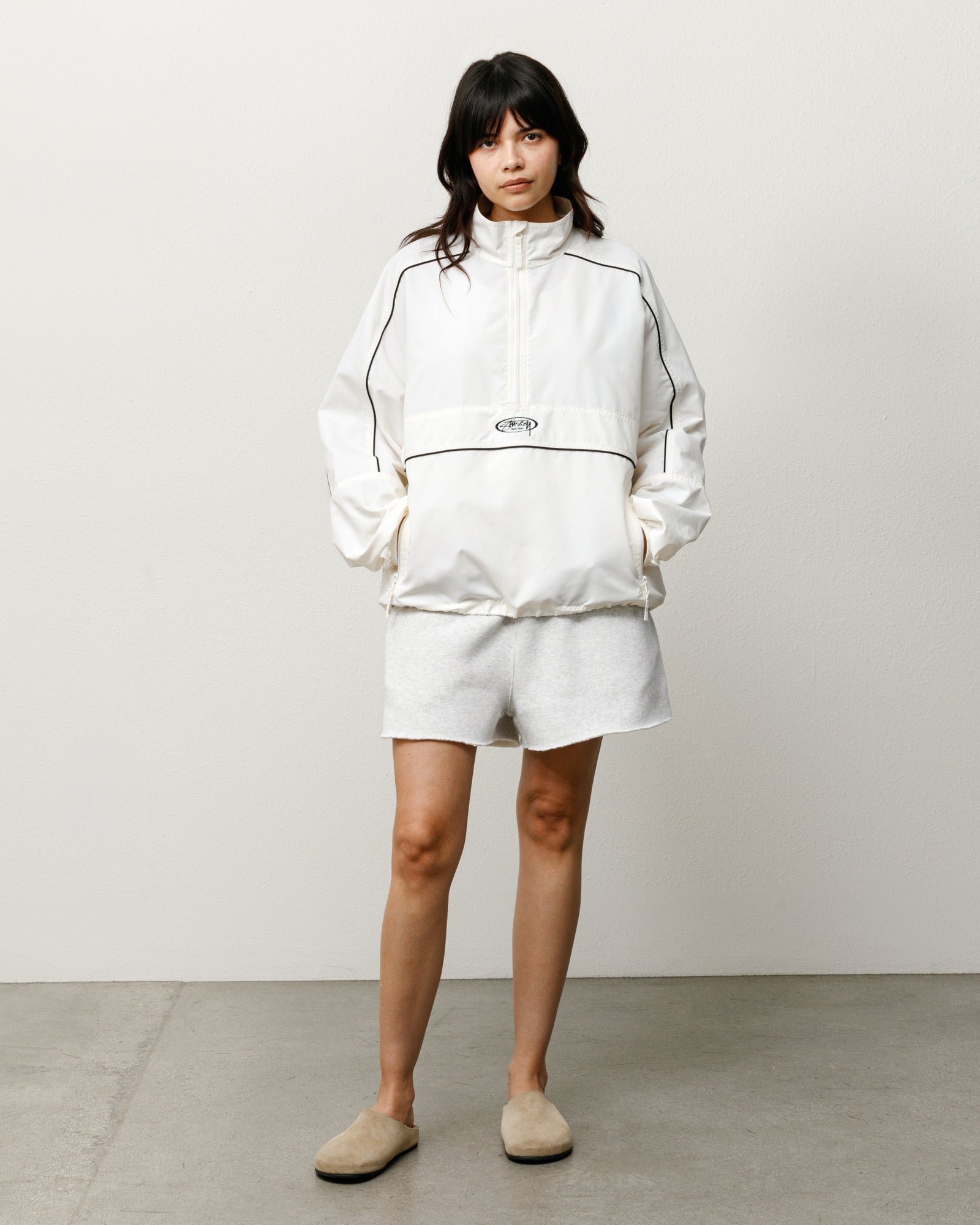 Lightweight Pullover Jacket – White | Outerwear | Stüssy Canada