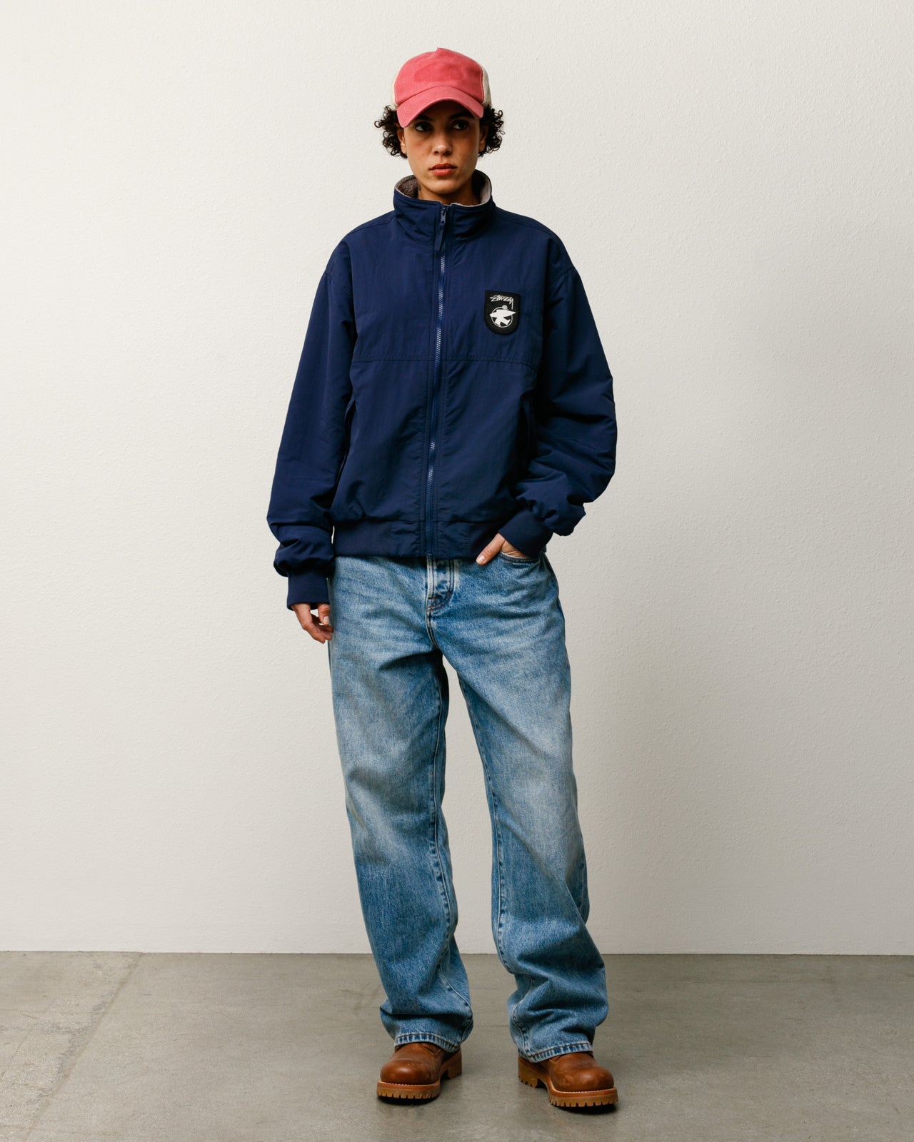 POLAR FLEECE LINED JACKET ネイビー Polar Fleece Lined Jacket – Navy | Outerwear | Stüssy Canada