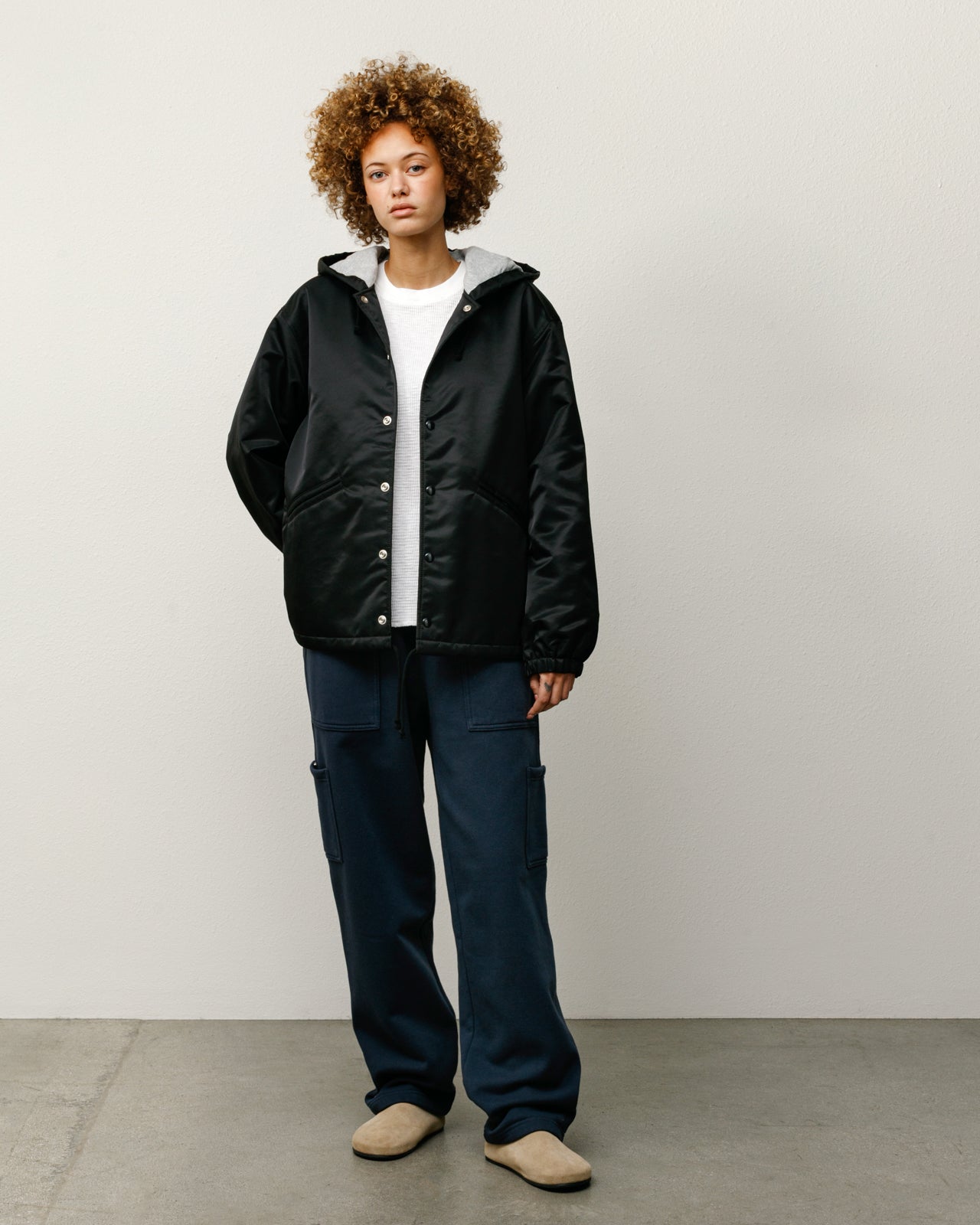Hooded Coaches Jacket – Black | Outerwear | Stüssy Canada