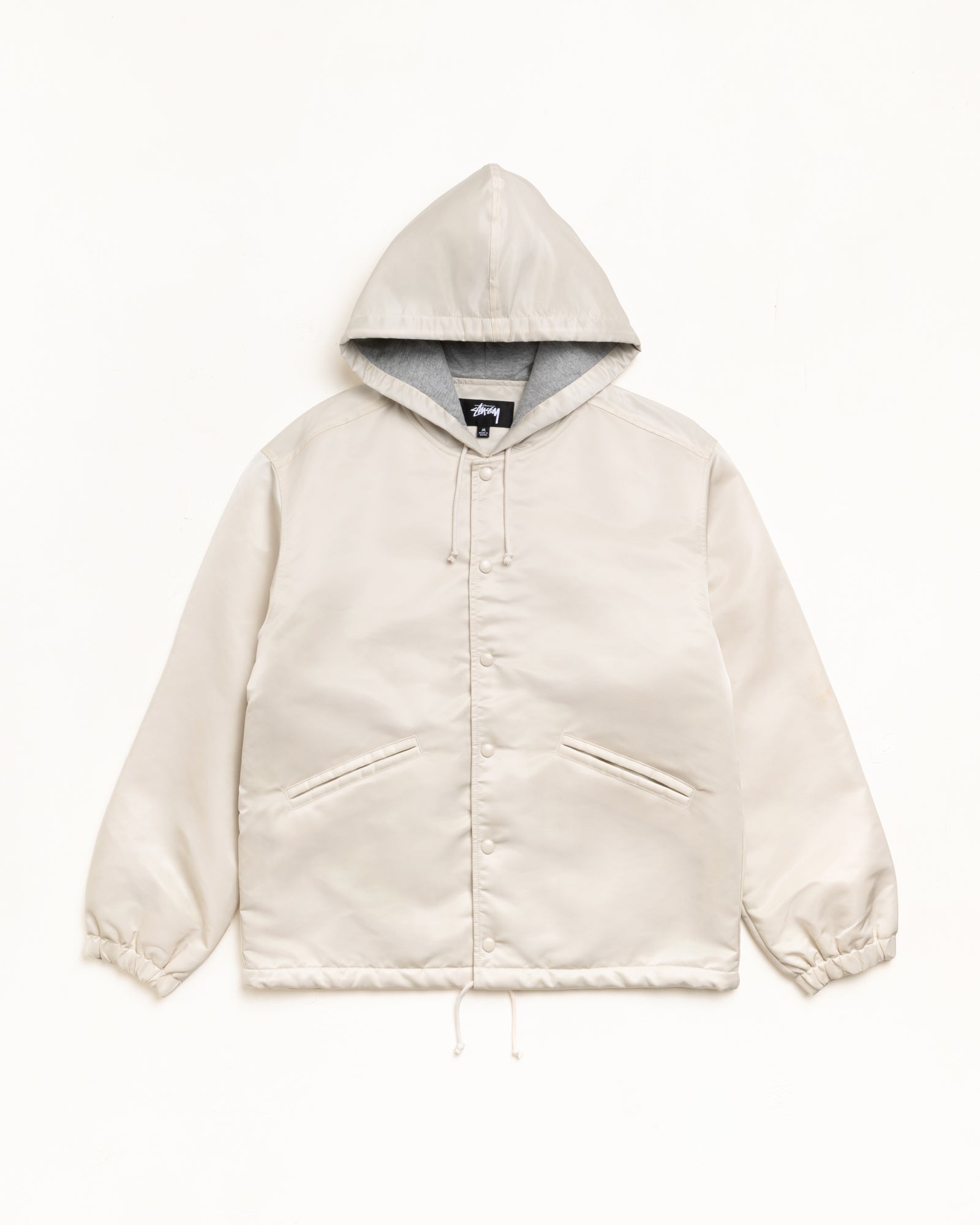 Hooded Coaches Jacket – Bone | Outerwear | Stüssy Canada