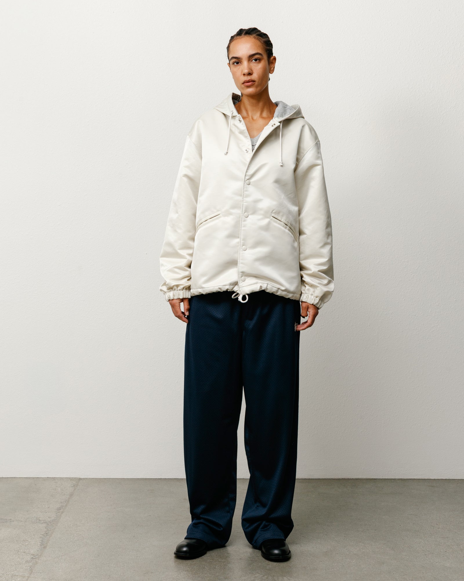 Hooded Coaches Jacket – Bone | Outerwear | Stüssy Canada