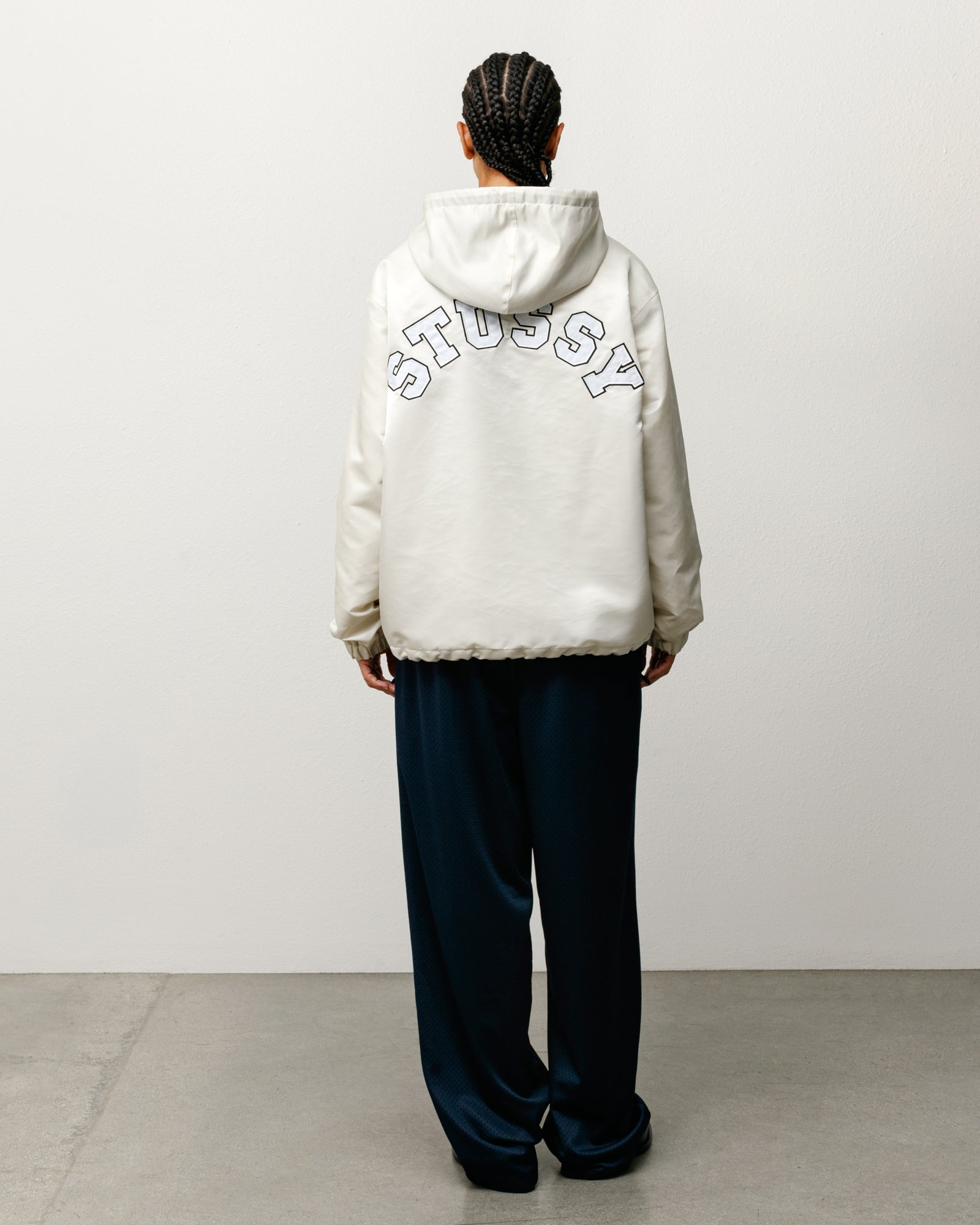 Hooded Coaches Jacket – Bone | Outerwear | Stüssy Canada