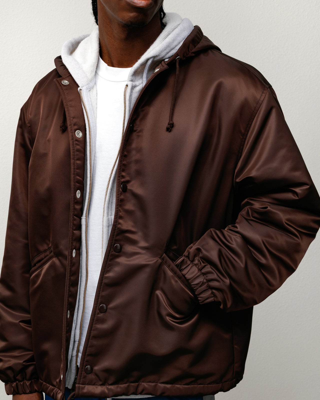 Hooded Coaches Jacket – Brown | Outerwear | Stüssy Canada