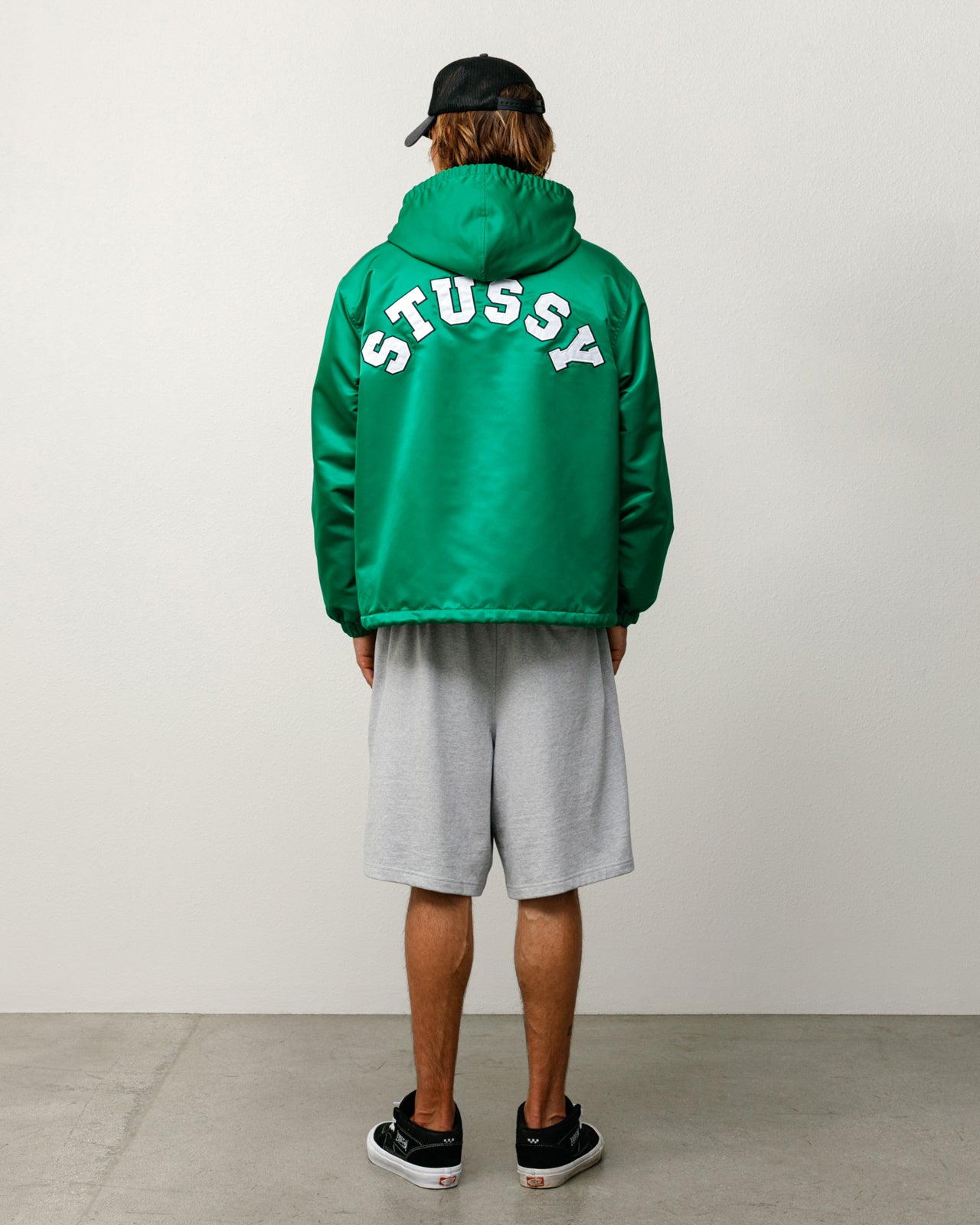 Hooded Coaches Jacket – Green | Outerwear | Stüssy Canada