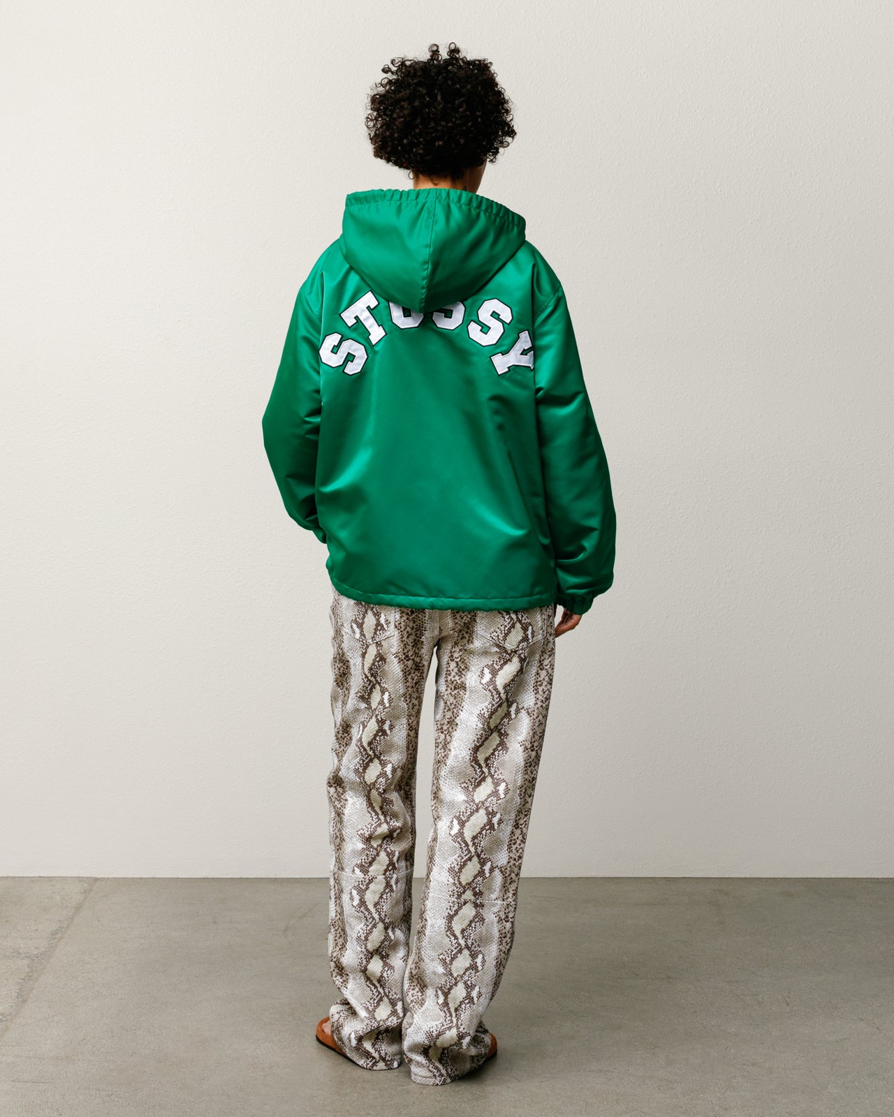 Hooded Coaches Jacket – Green | Outerwear | Stüssy Canada