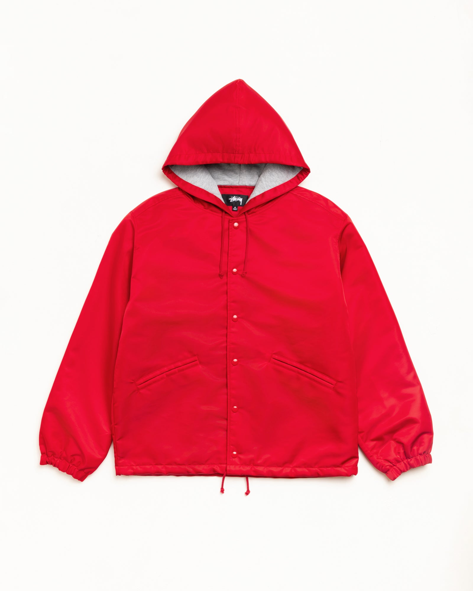 Hooded Coaches Jacket – Red | Outerwear | Stüssy Canada