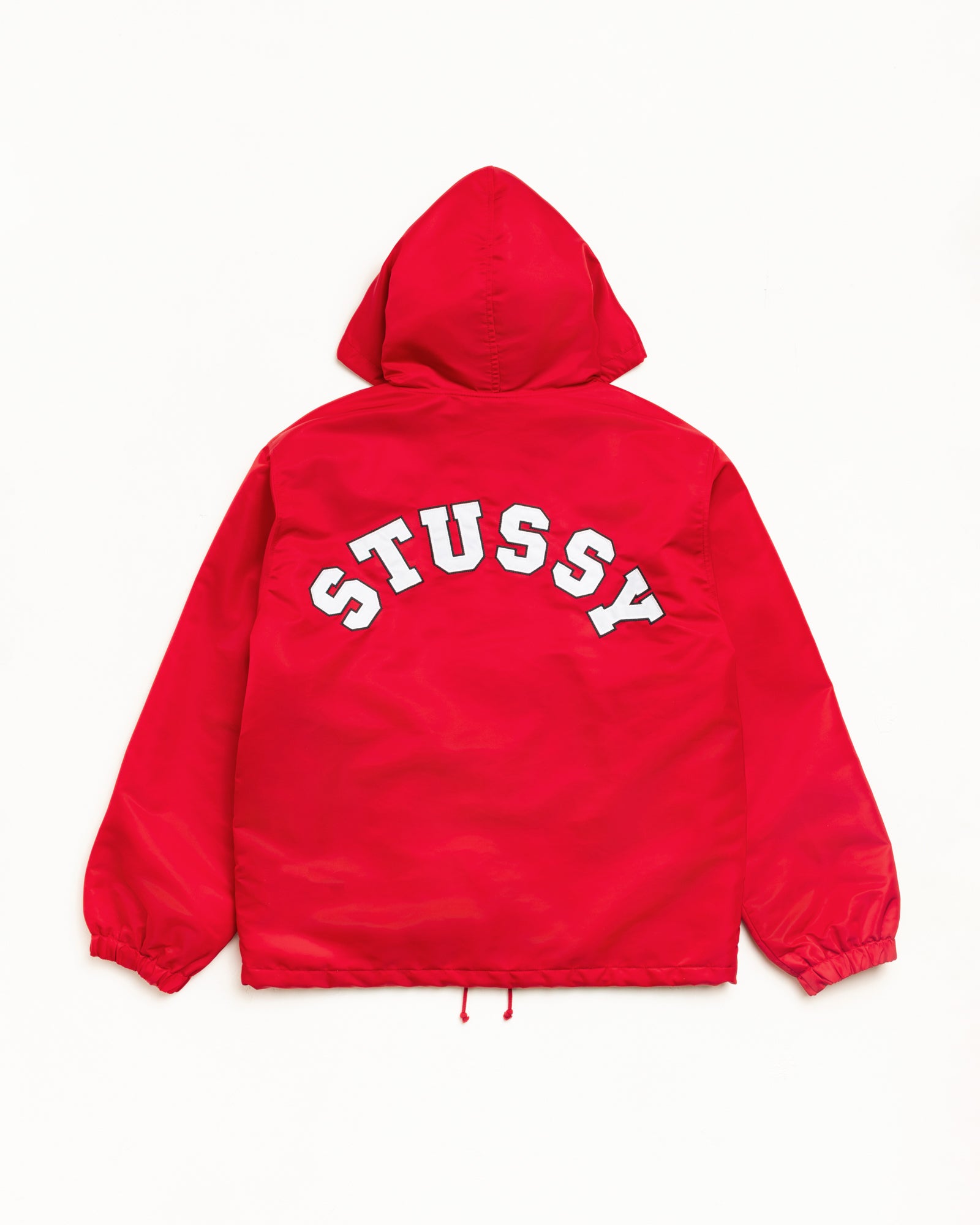 Hooded Coaches Jacket – Red | Outerwear | Stüssy Canada