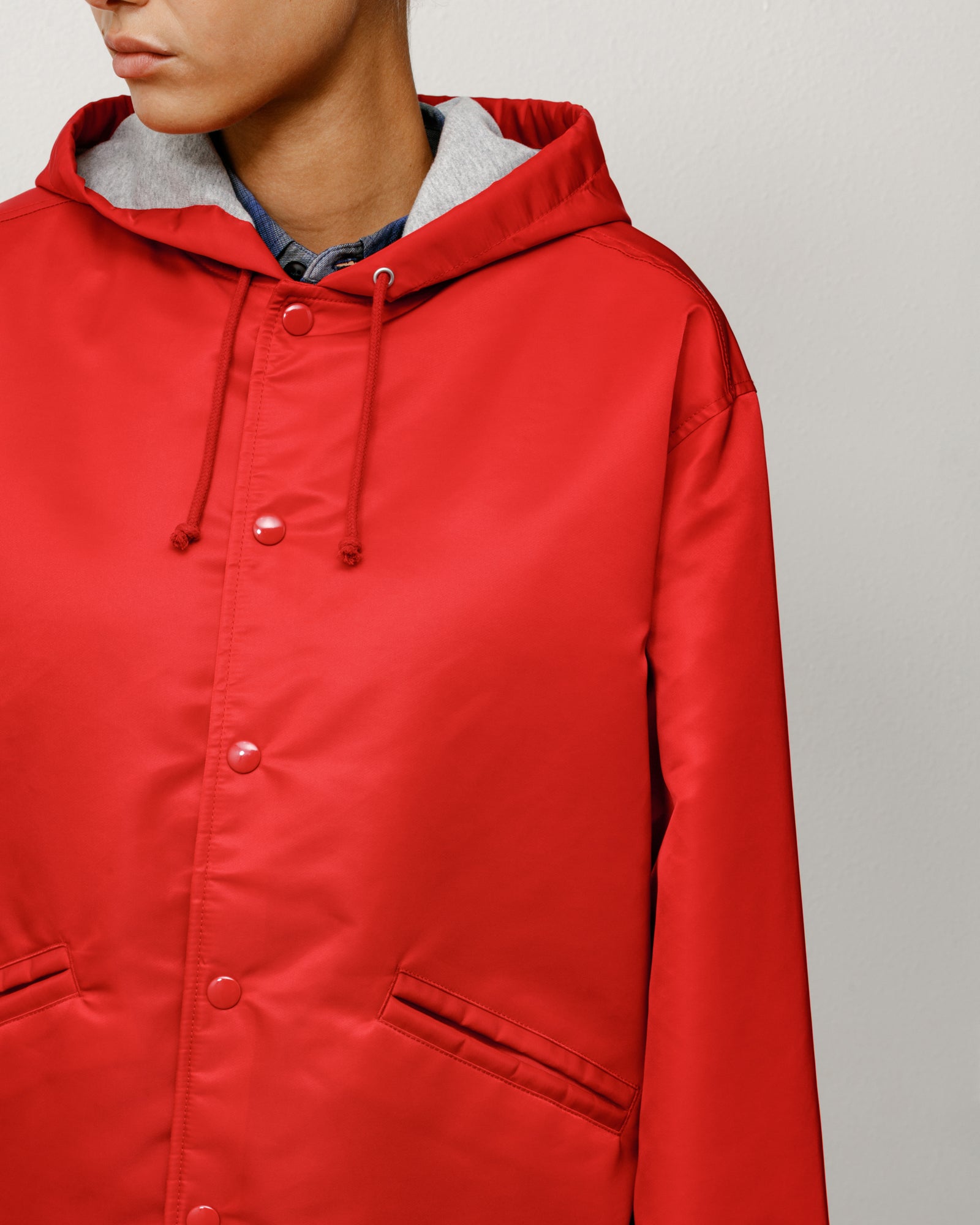 Hooded Coaches Jacket – Red | Outerwear | Stüssy Canada