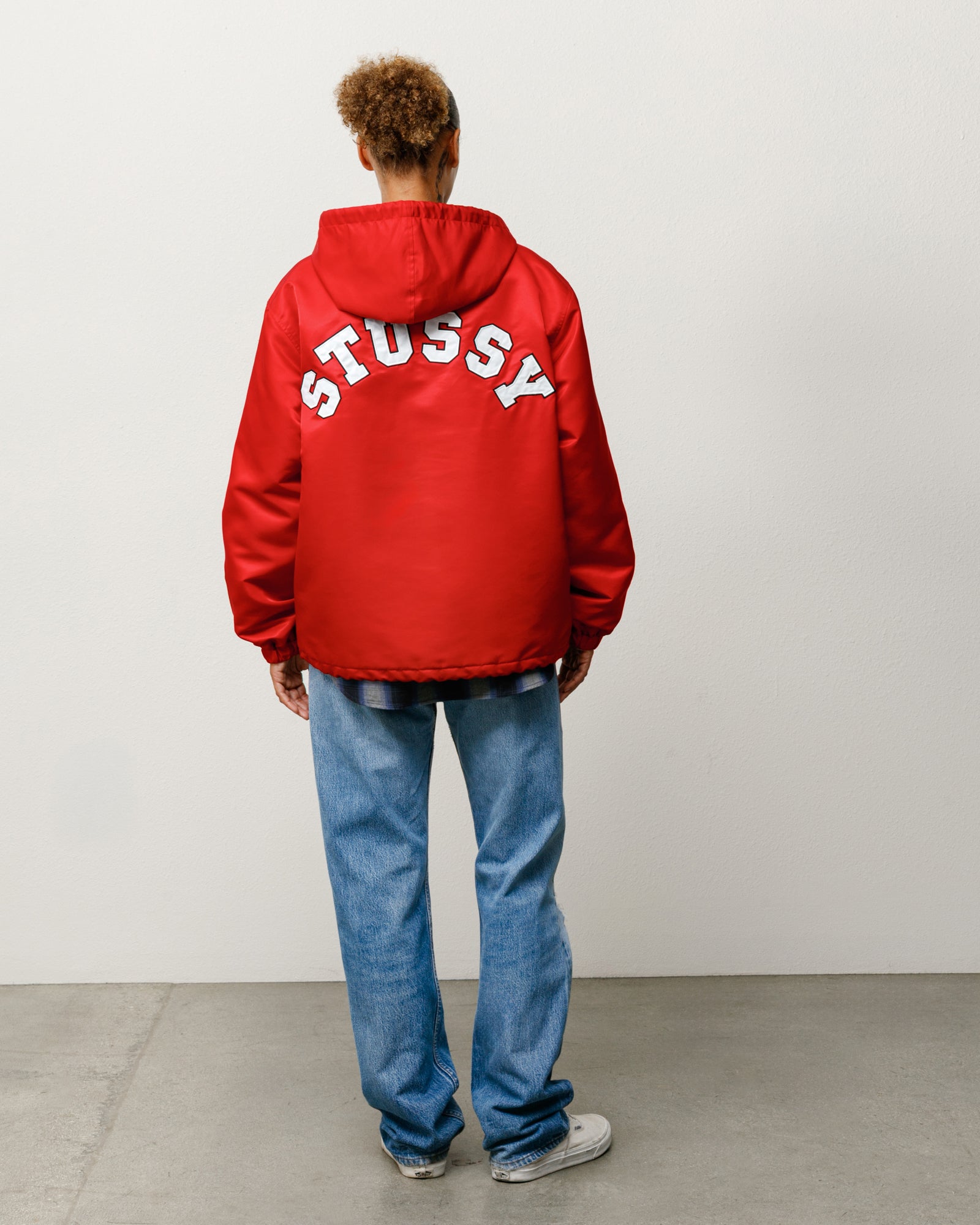 Hooded Coaches Jacket – Red | Outerwear | Stüssy Canada