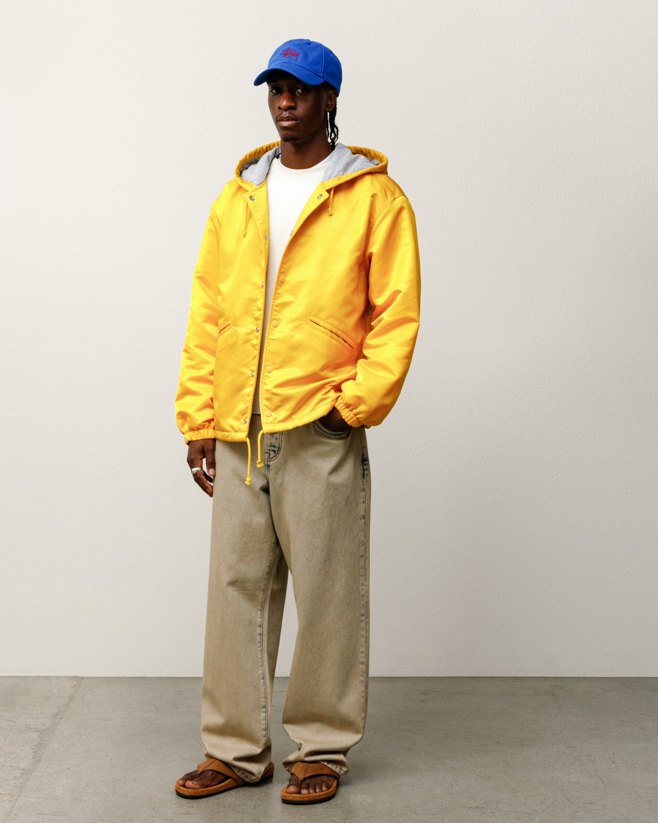 Hooded Coaches Jacket – Yellow | Outerwear | Stüssy Canada