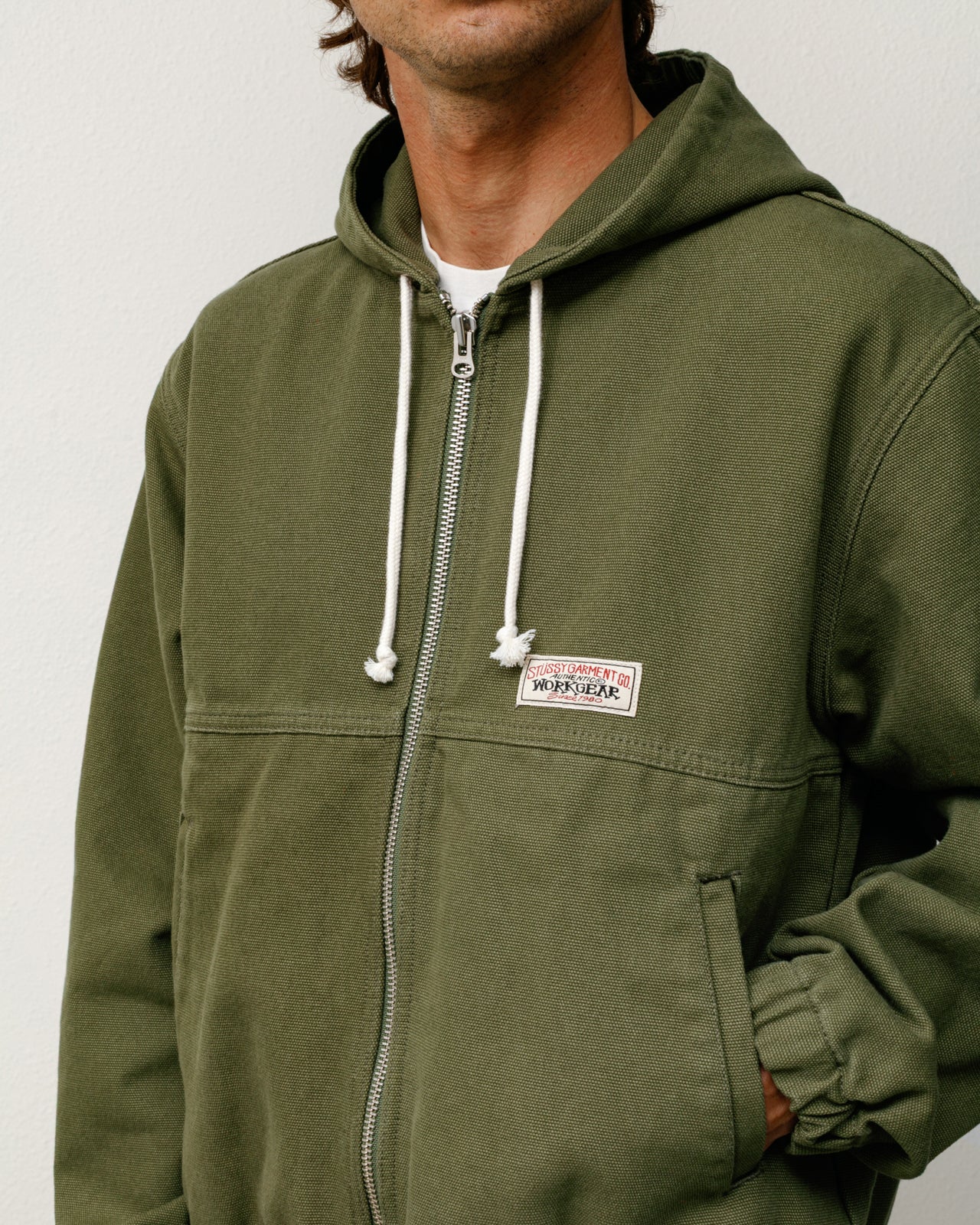Work Jacket Unlined Canvas – Olive | Outerwear | Stüssy Canada