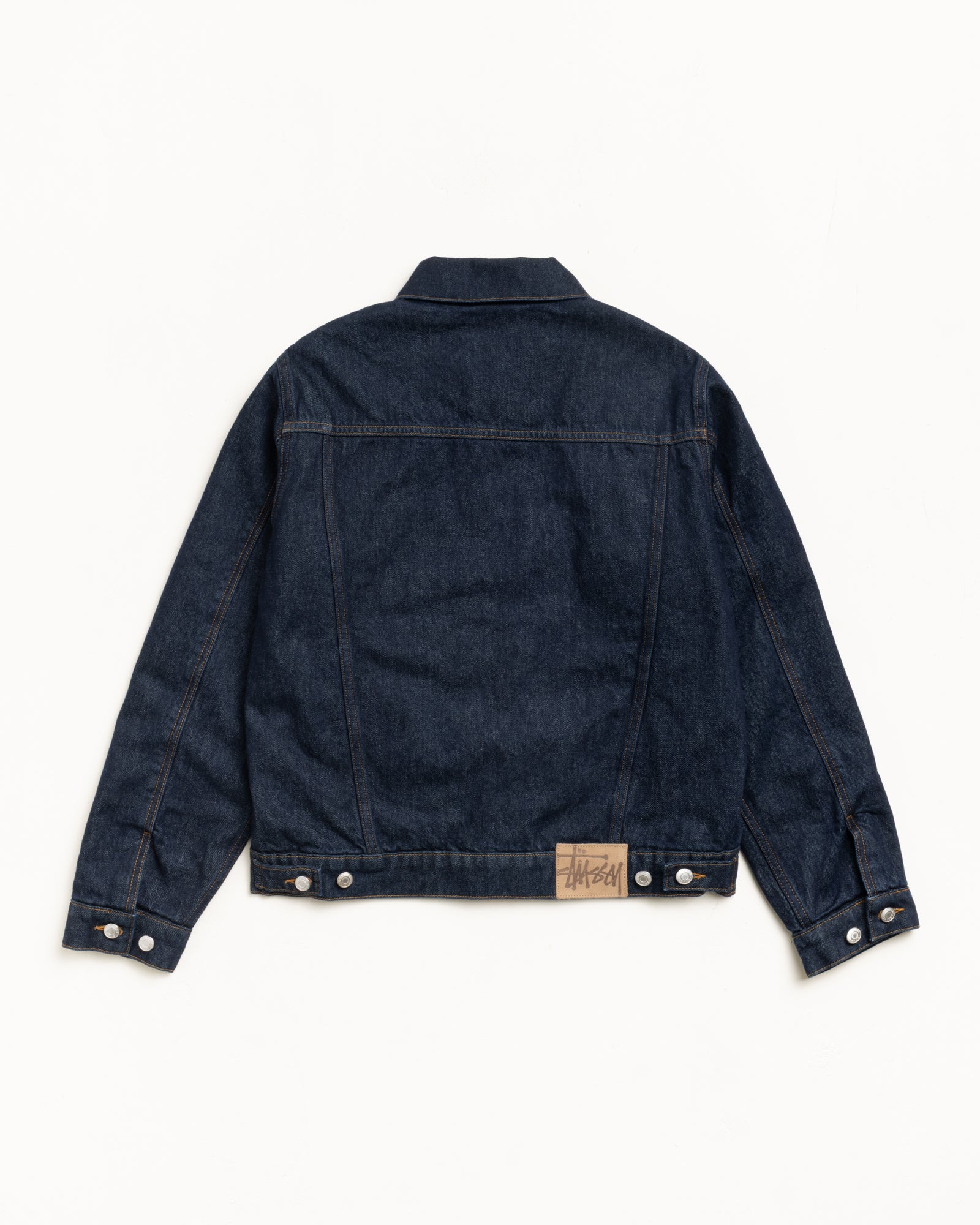 Lined Denim Trucker Mens Long Sleeve In Rinsed Indigo