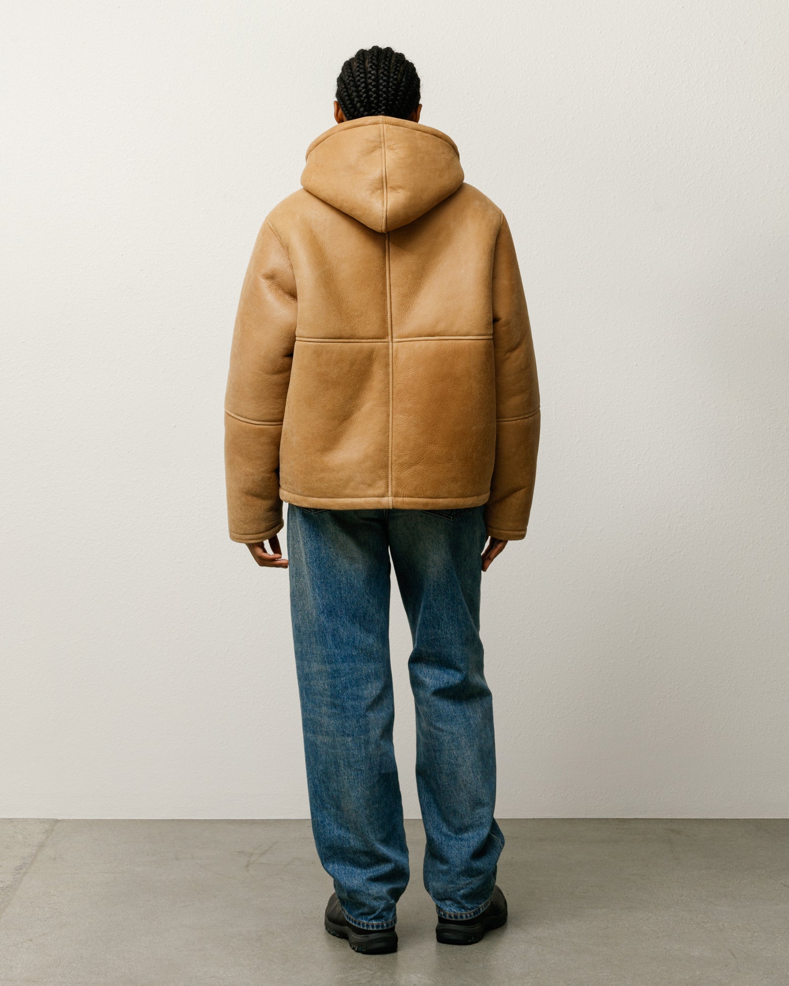 Shearling Hooded Jacket – Tan | Outerwear | Stüssy Canada
