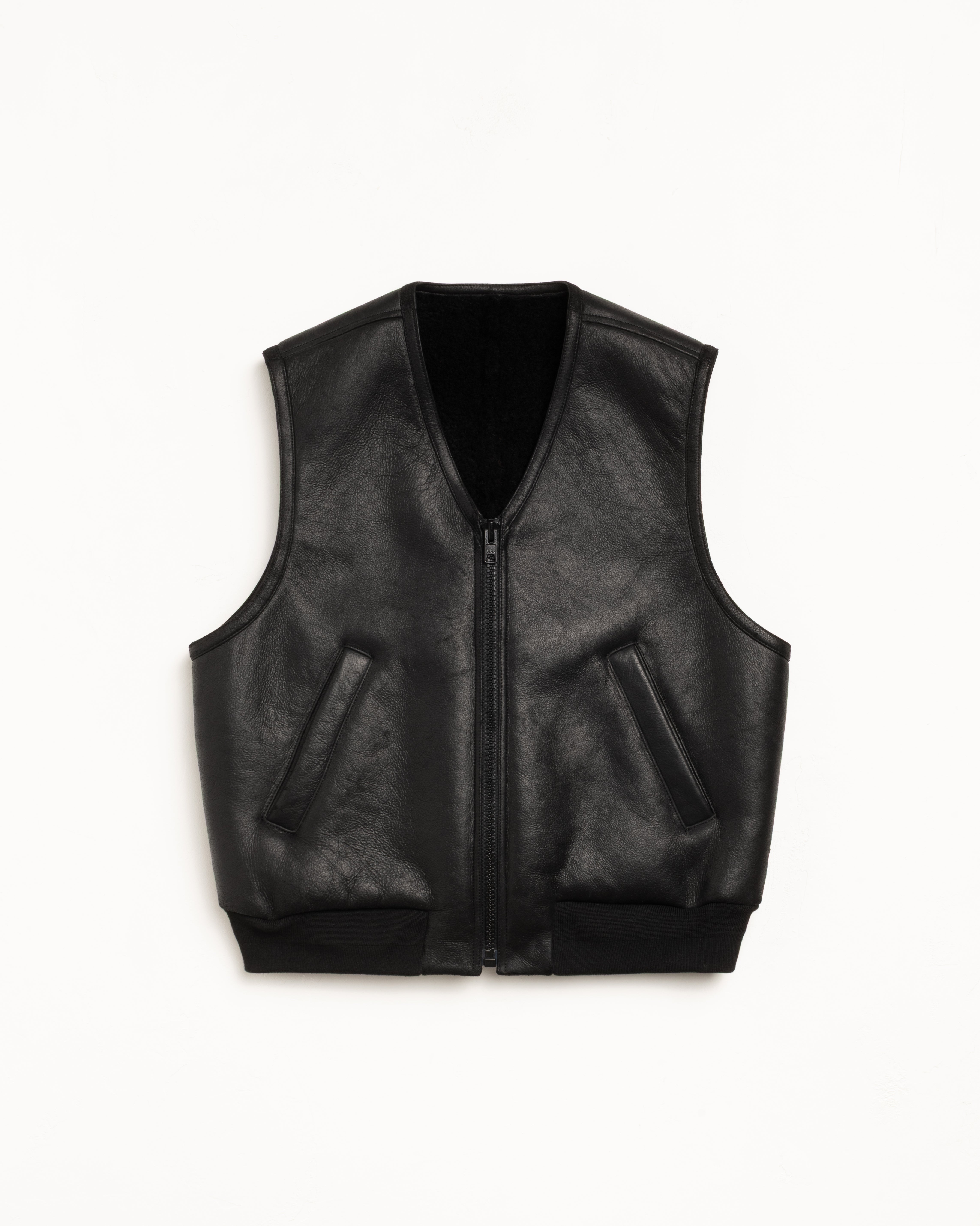 Shearling Vest – Black | Outerwear | Stüssy Canada