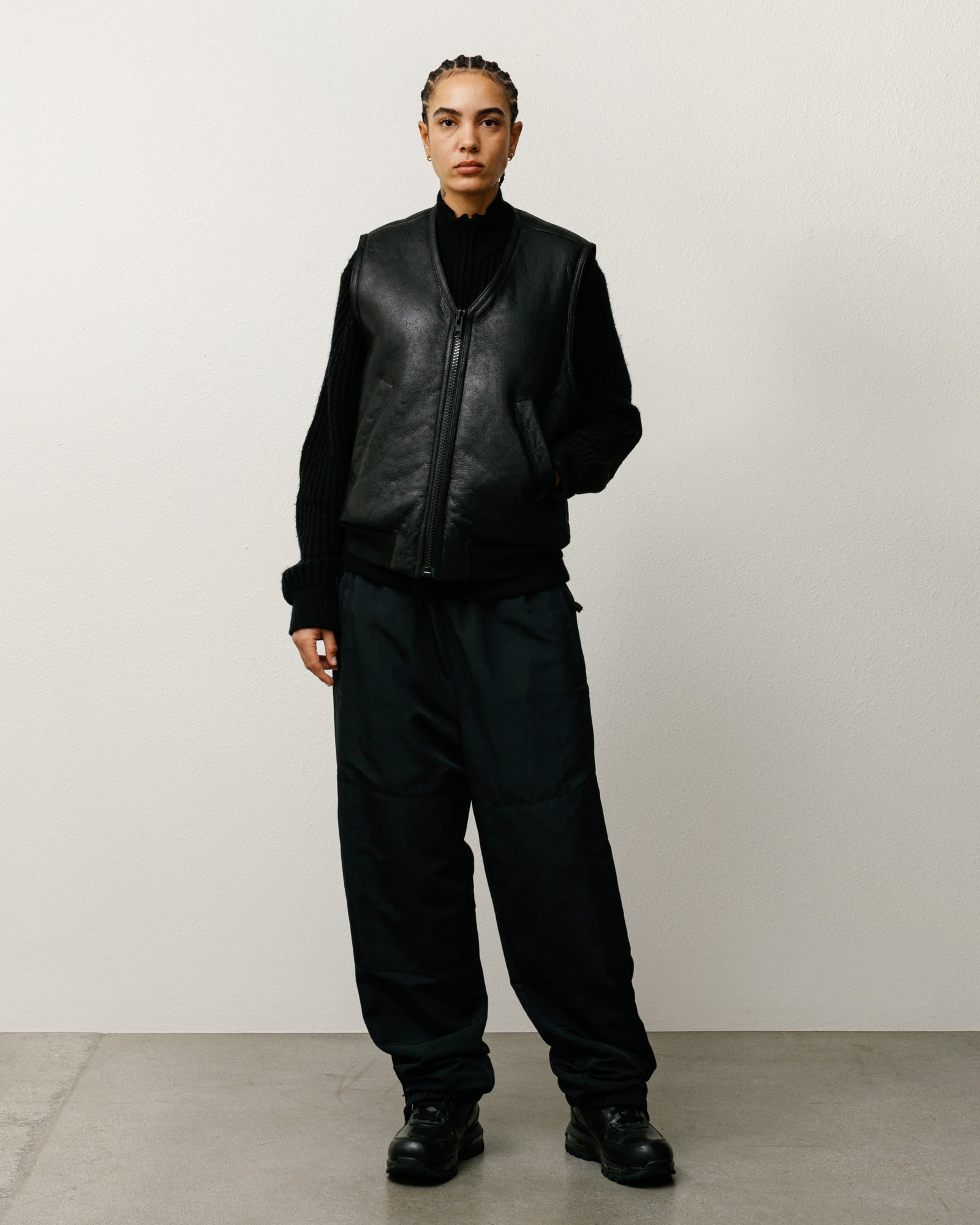 Shearling Vest – Black | Outerwear | Stüssy Canada