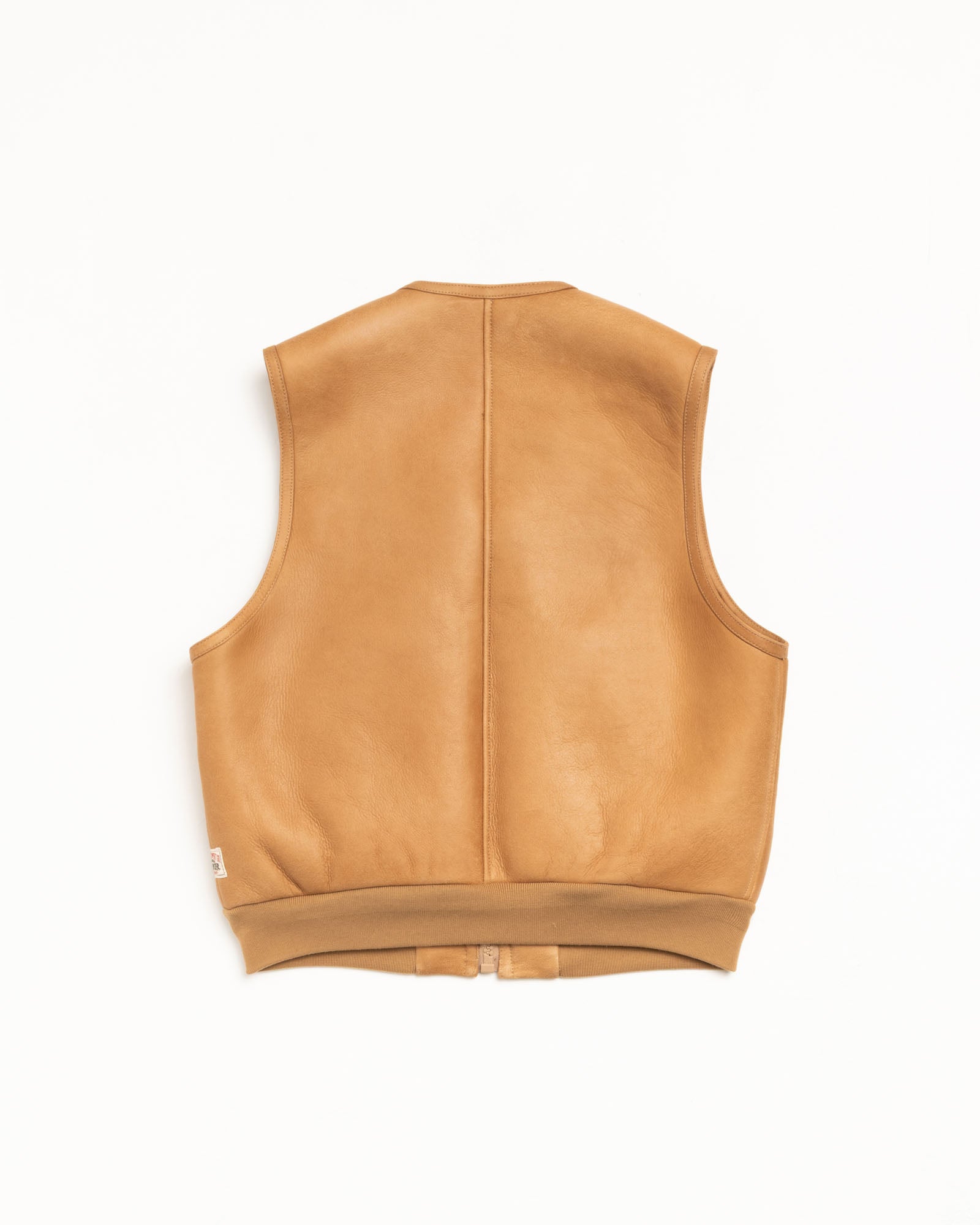 Shearling Vest Mens Sleeveless In Tan