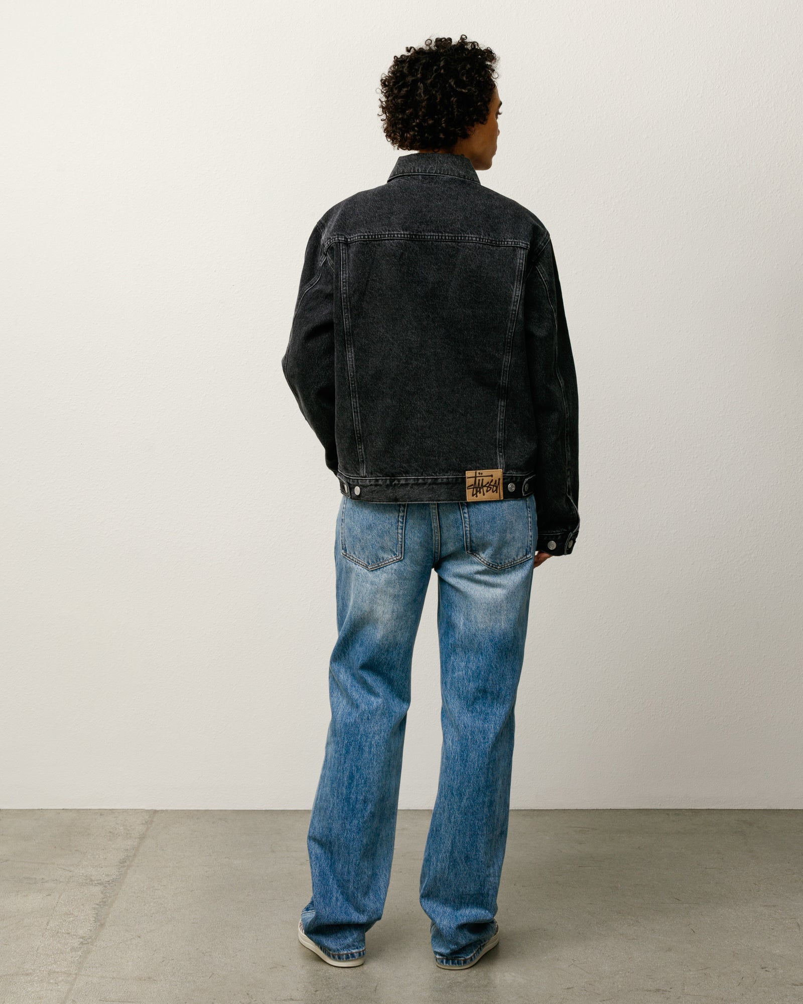 Lined Denim Trucker Mens Long Sleeve In Vintage Black