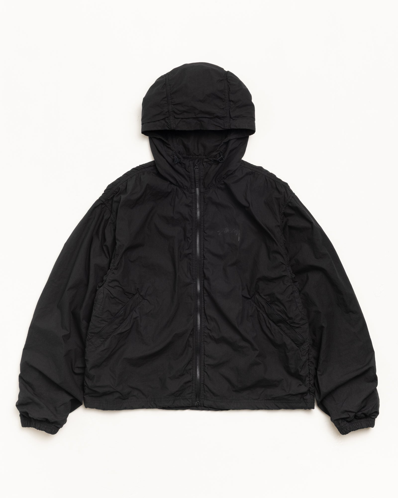 Double Cotton Hooded Jacket – Black | Outerwear | Stüssy Canada