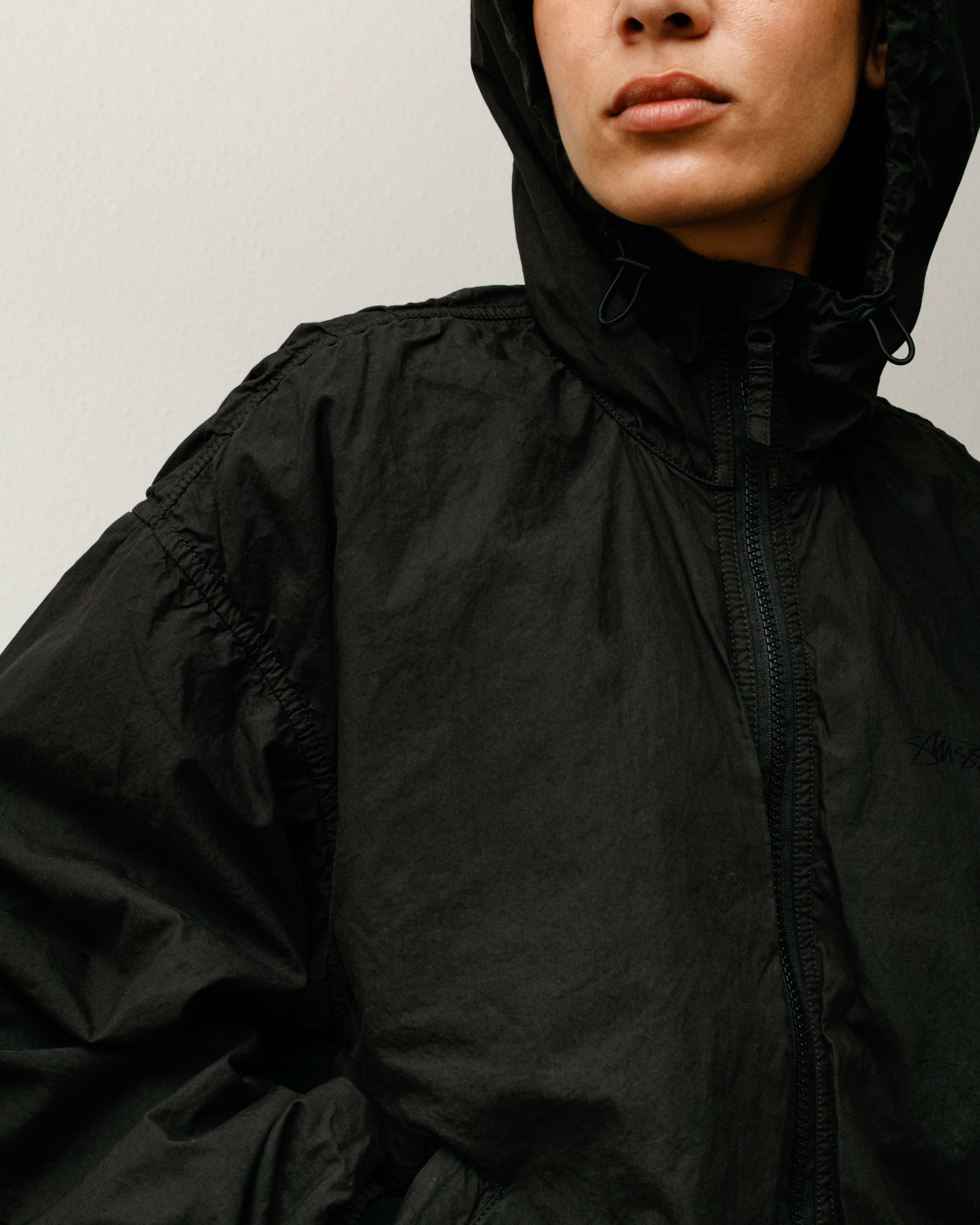 Double Cotton Hooded Jacket – Black | Outerwear | Stüssy Canada
