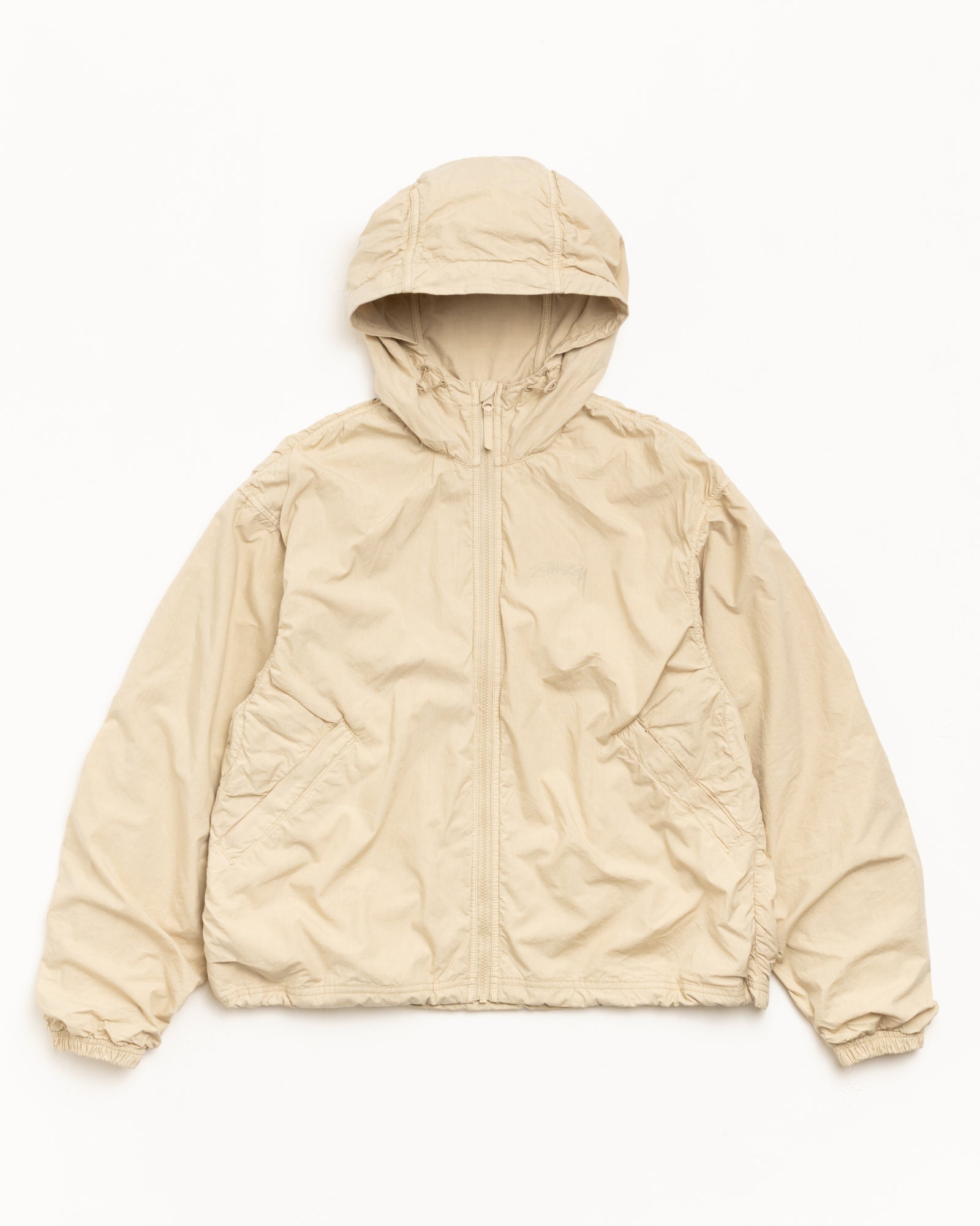 Double Cotton Hooded Jacket Outerwear in the color Sand