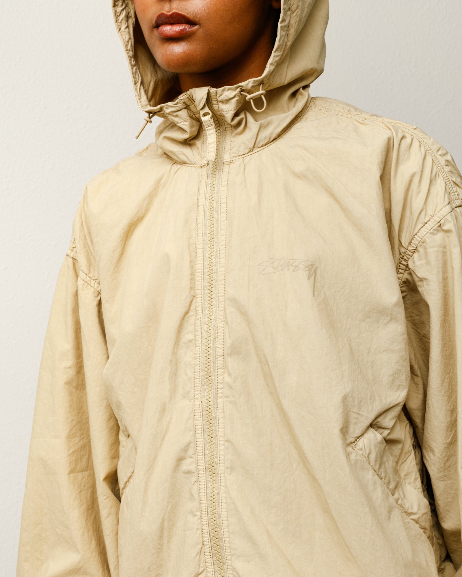 STUSSY 35thベースボールジャケット　ベージュ　L　フード　コットン Double Cotton Hooded Jacket – Sand | Outerwear | Stüssy Canada