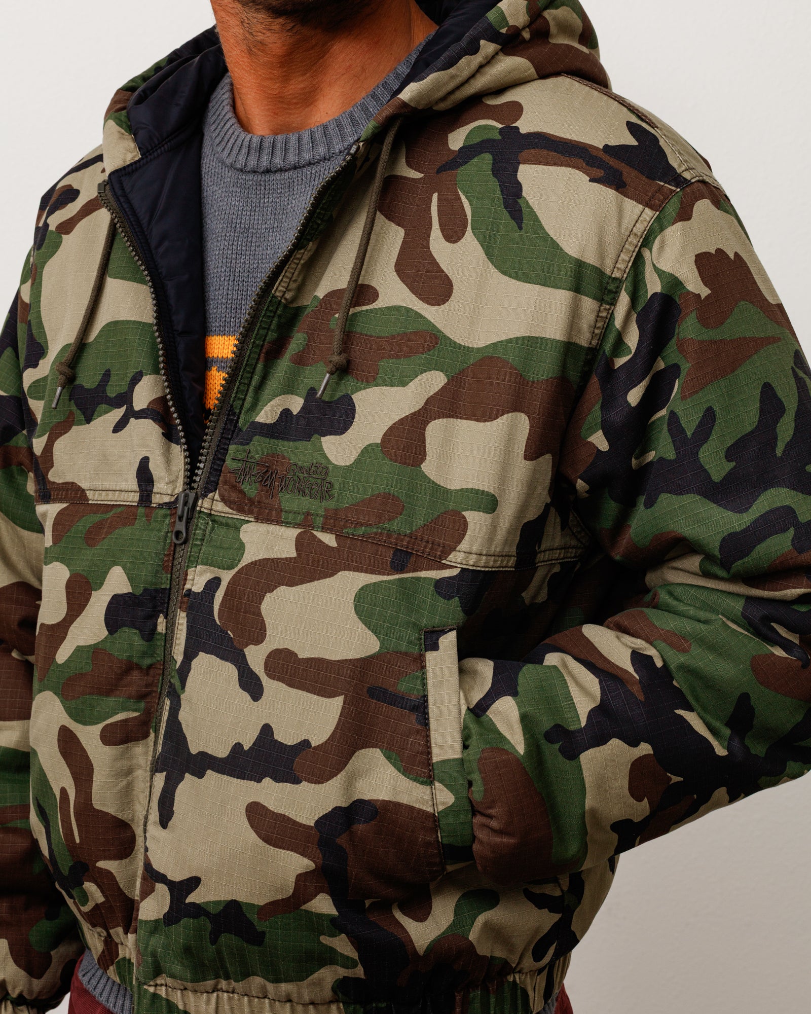 Ripstop Work Jacket - Woodland Camo | Outerwear | Stüssy Canada