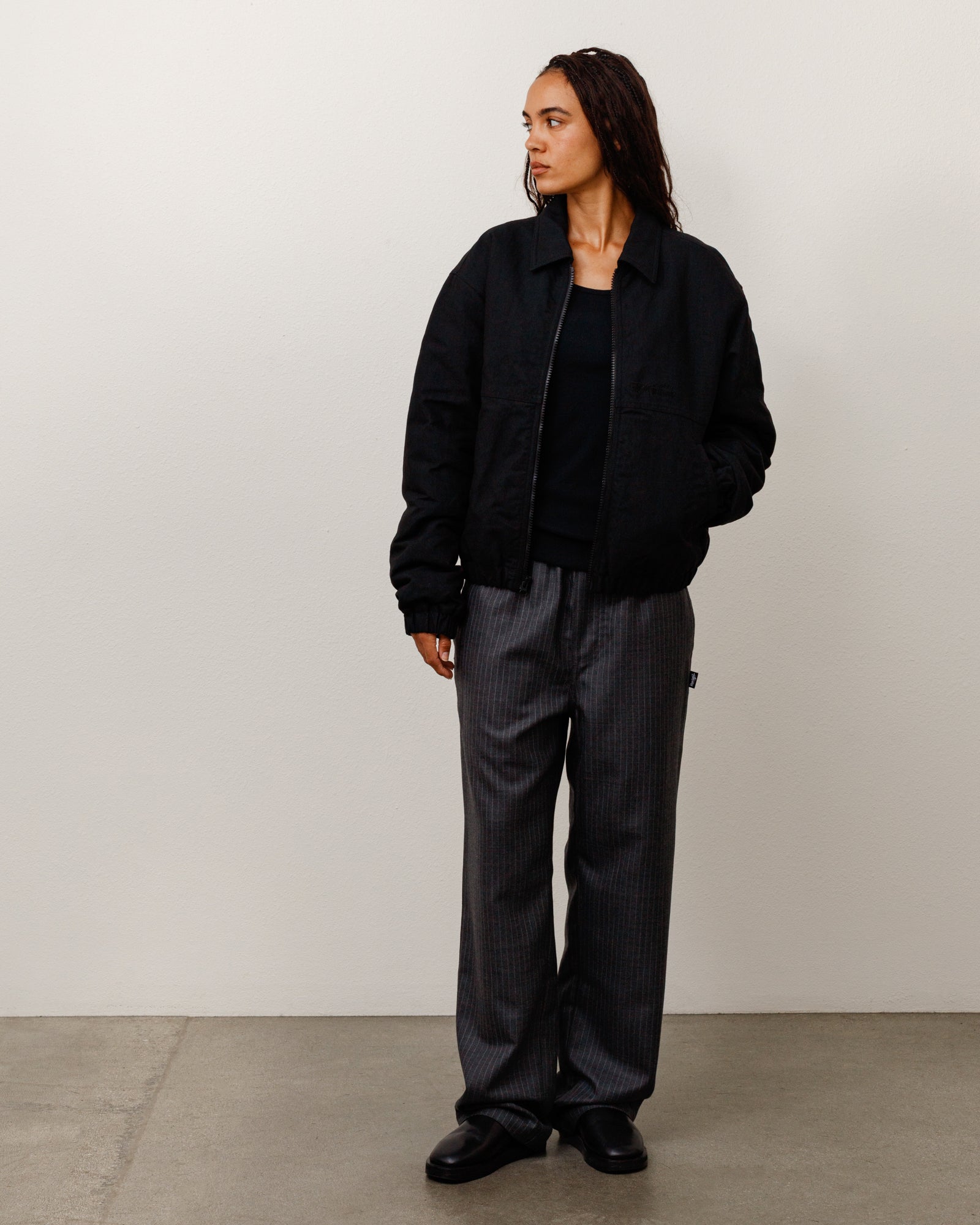 Nyco Collared Work Jacket - Black | Outerwear | Stüssy Canada