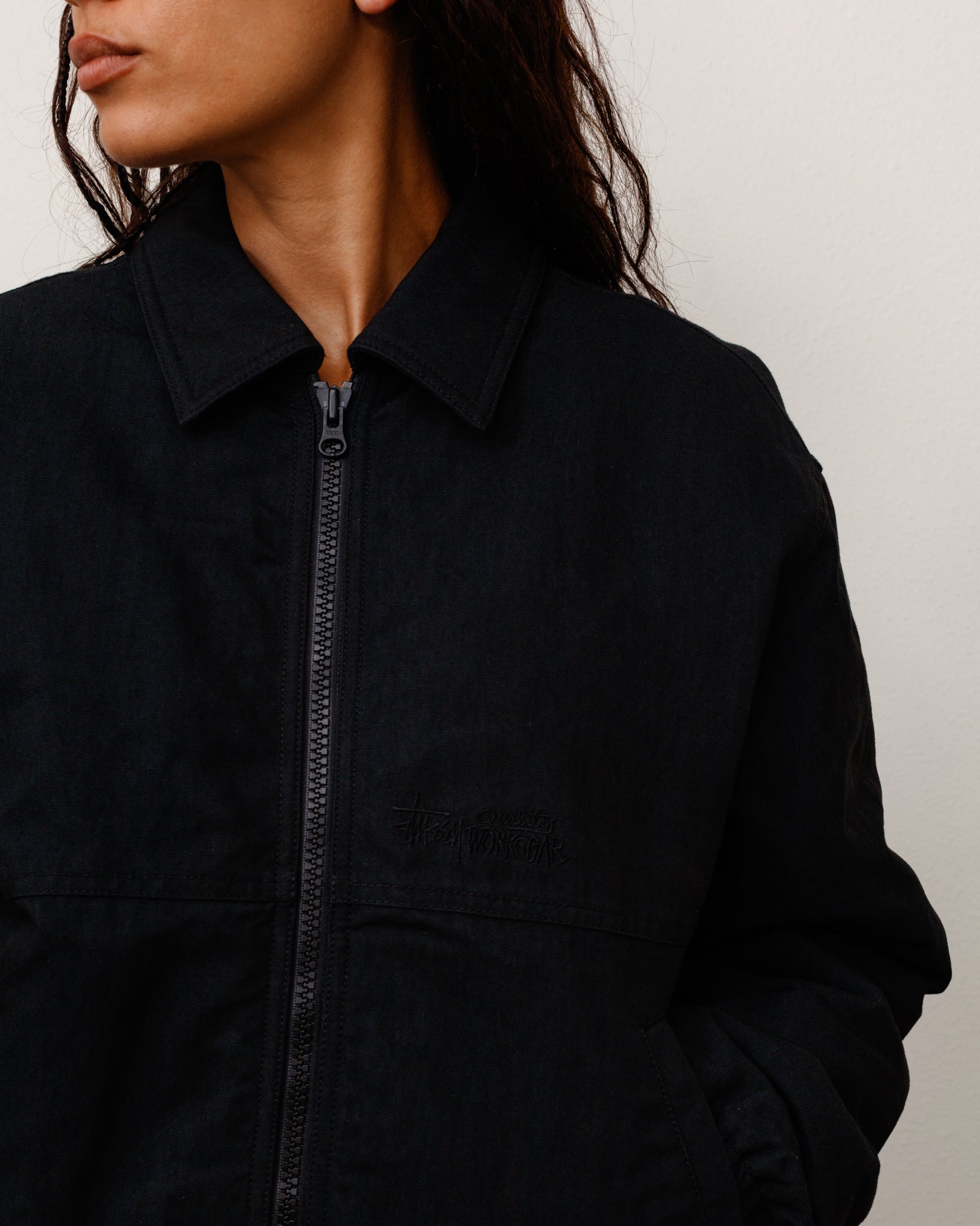 Nyco Collared Work Jacket - Black | Outerwear | Stüssy Canada
