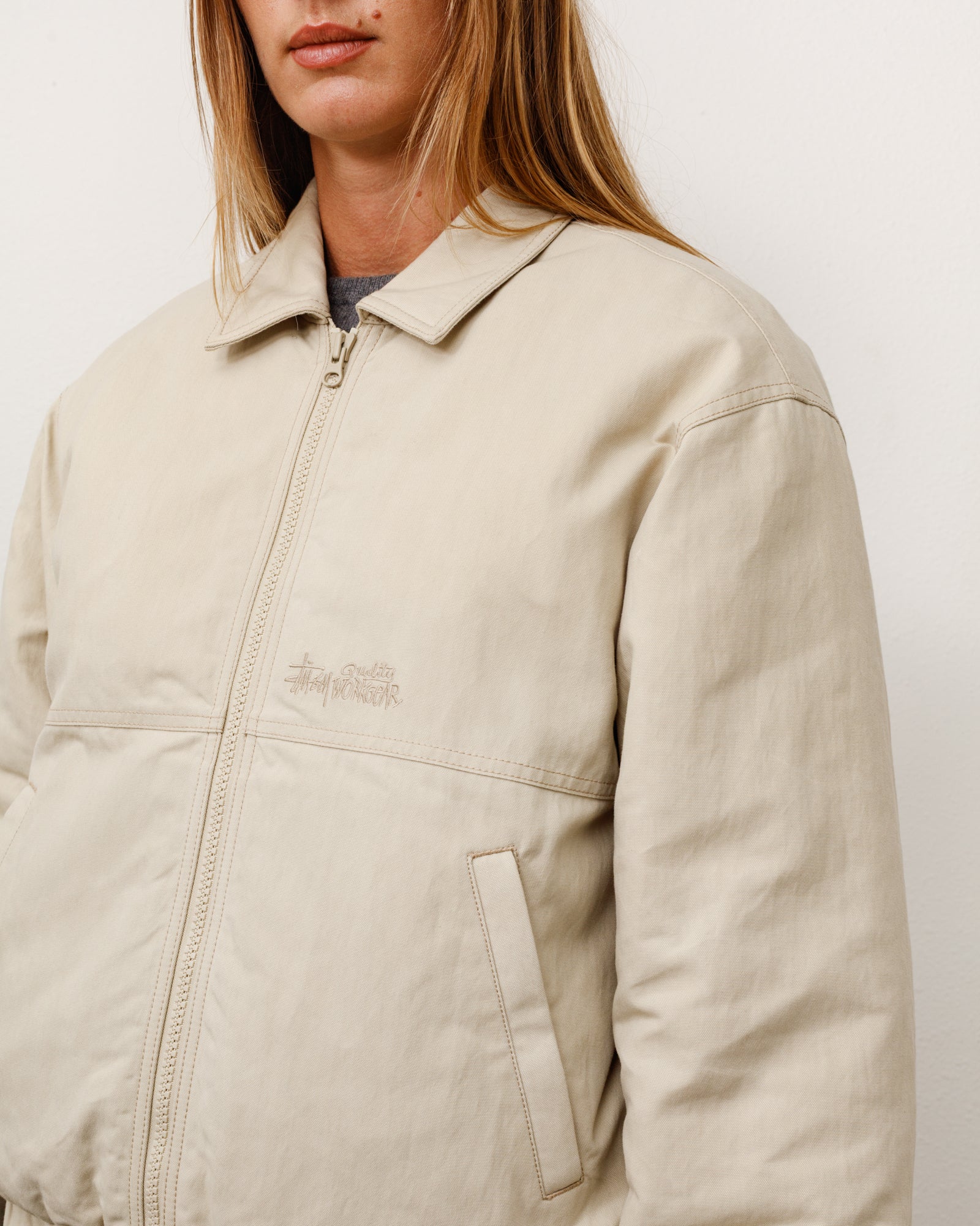 Nyco Collared Work Jacket - Sand | Outerwear | Stüssy Canada