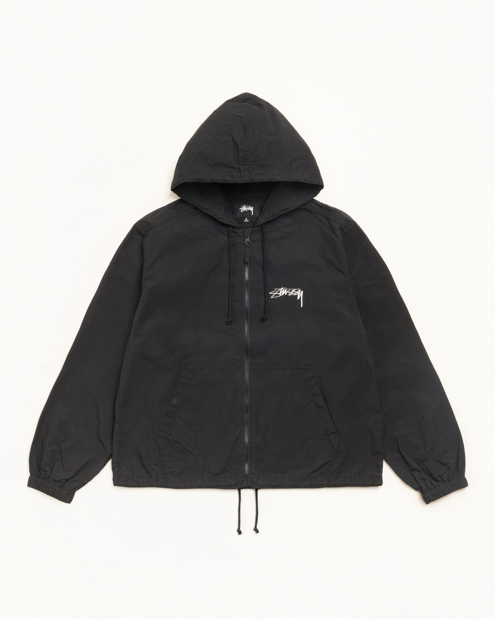 Waxed Cotton Beach Shell - Black | Outerwear | Stüssy Canada