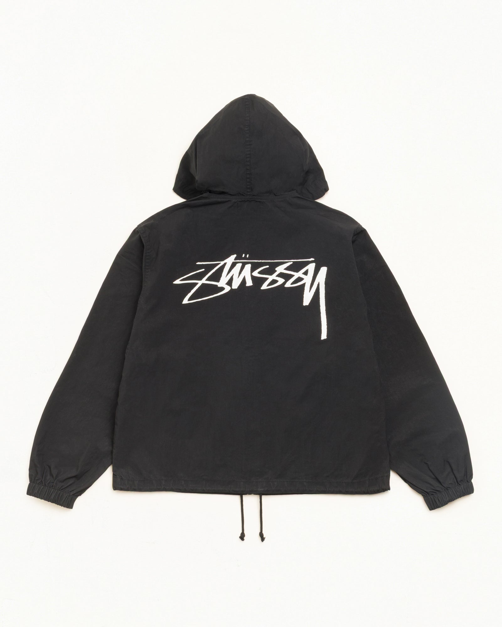 Waxed Cotton Beach Shell - Black | Outerwear | Stüssy Canada