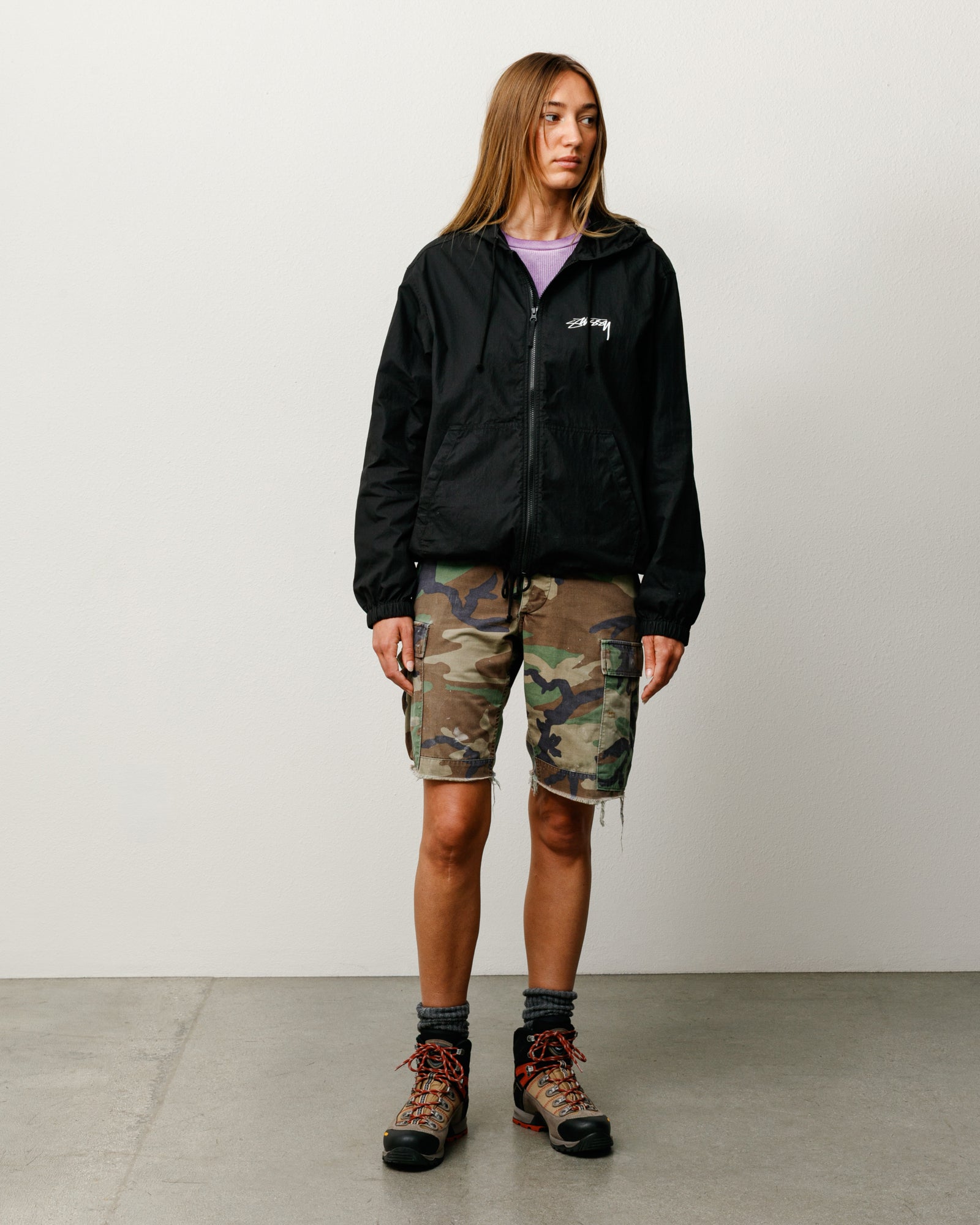 Waxed Cotton Beach Shell - Black | Outerwear | Stüssy Canada