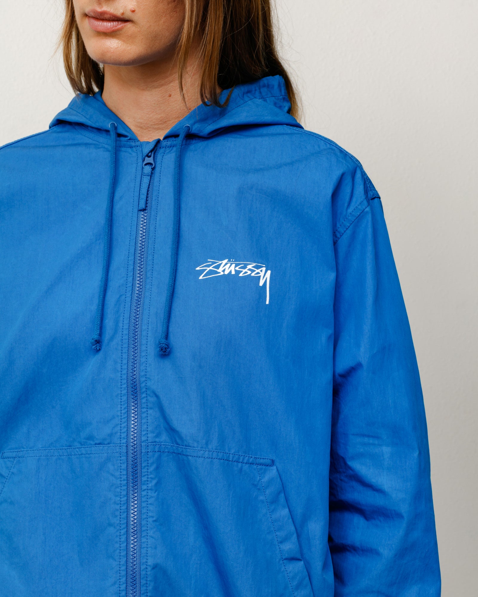 Waxed Cotton Beach Shell - Blue | Outerwear | Stüssy Canada