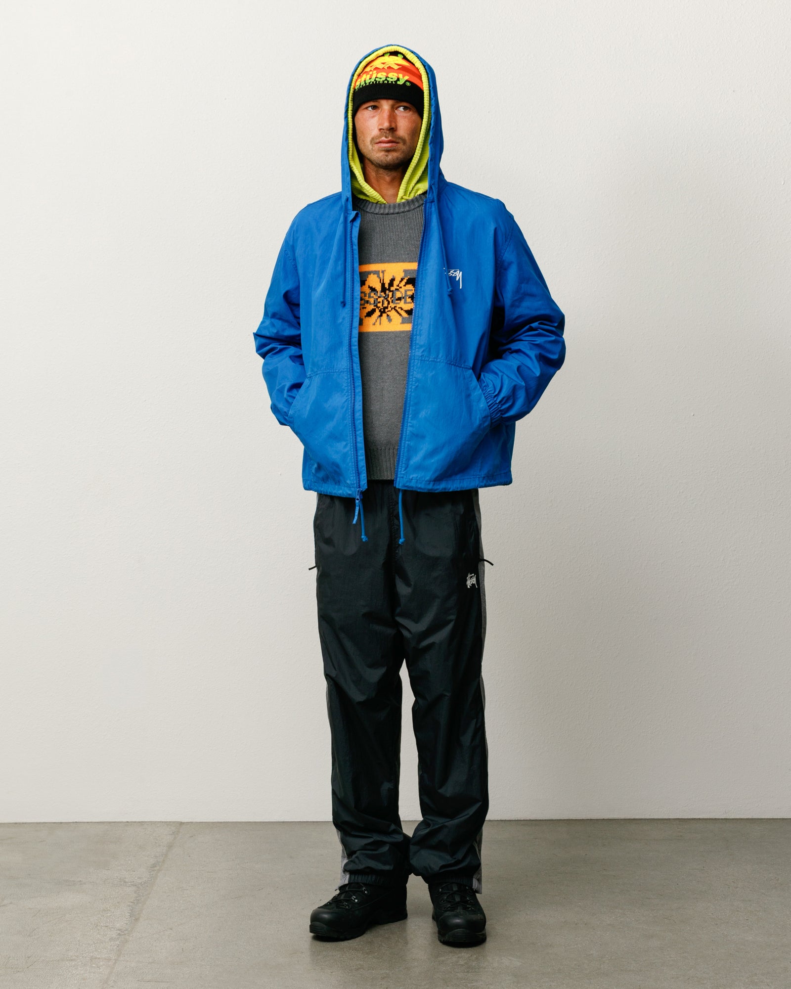 Waxed Cotton Beach Shell - Blue | Outerwear | Stüssy Canada