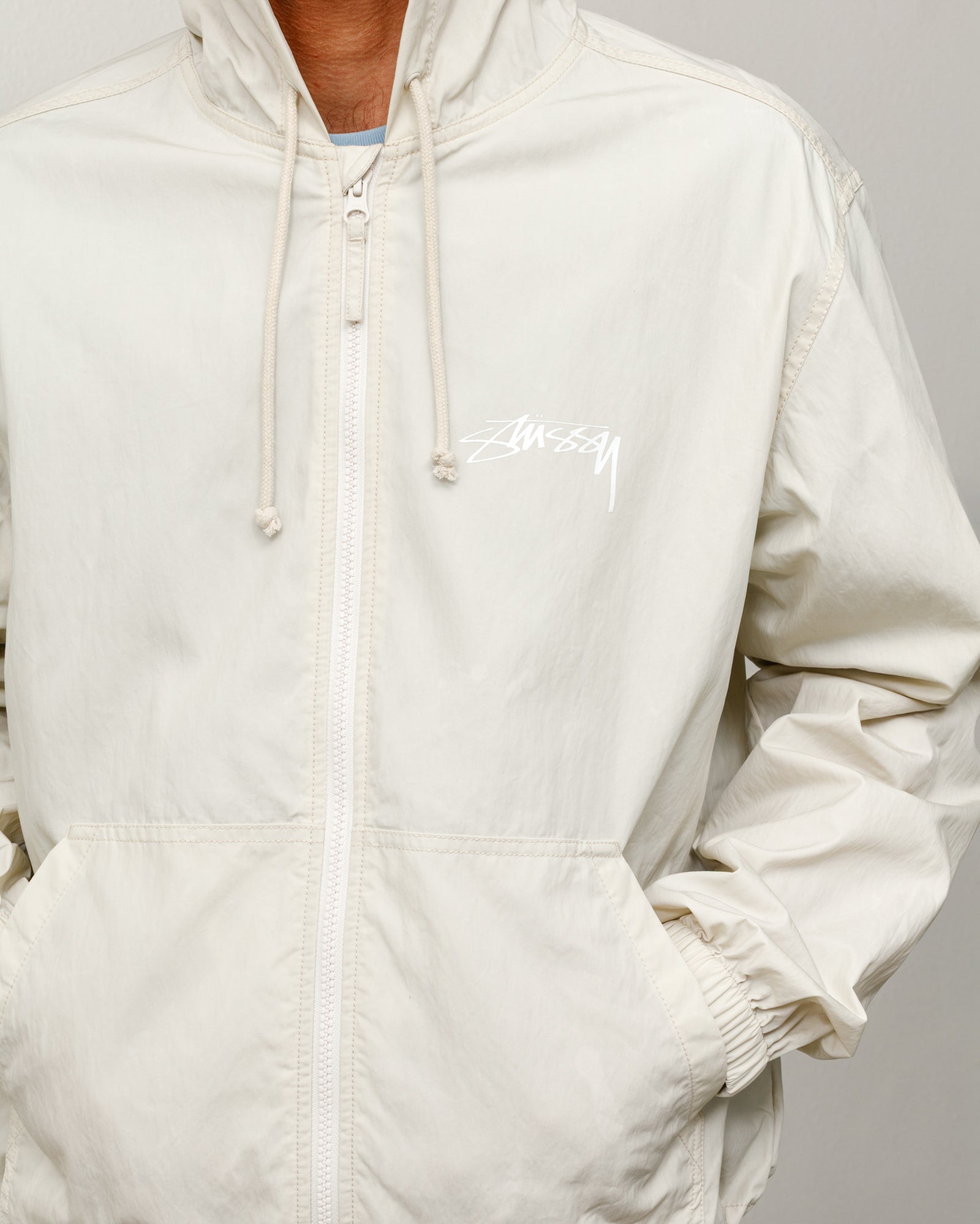 Waxed Cotton Beach Shell - Stone | Outerwear | Stüssy Canada