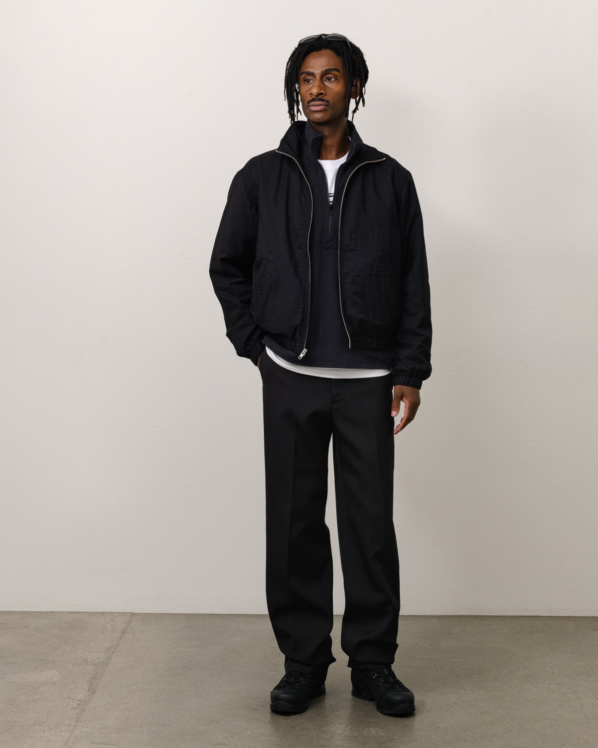 Swing Jacket Unisex Long Sleeve In Black