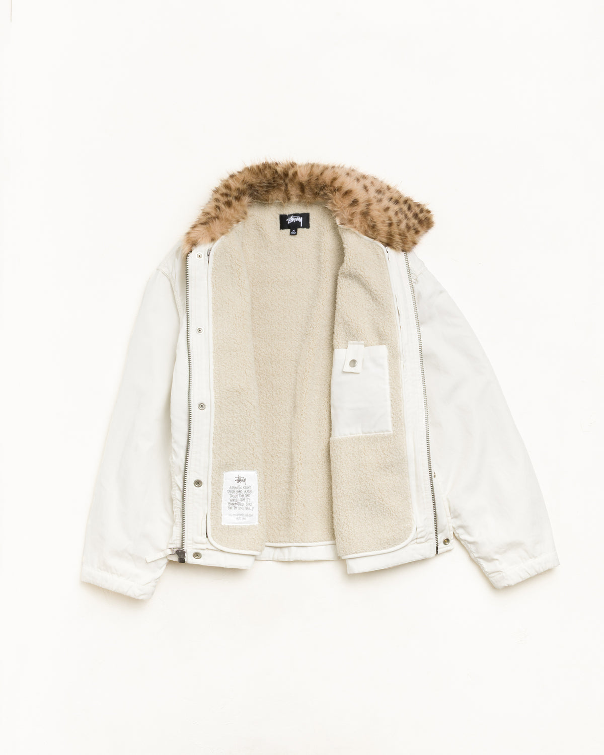 Convertible Deck Jacket Unisex Long Sleeve In Bone
