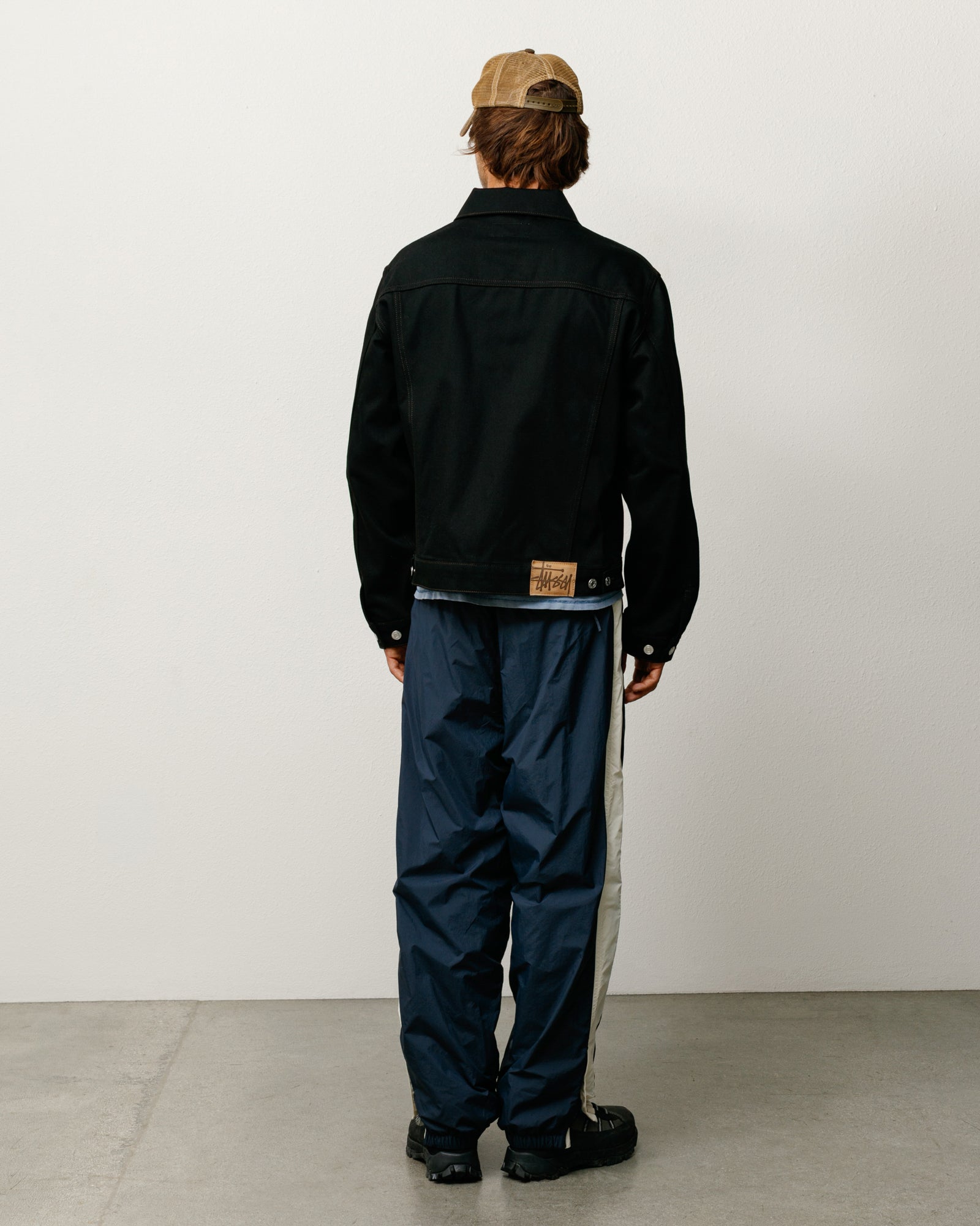 Denim Trucker Jacket - Raw Black Contrast Stitch | Outerwear