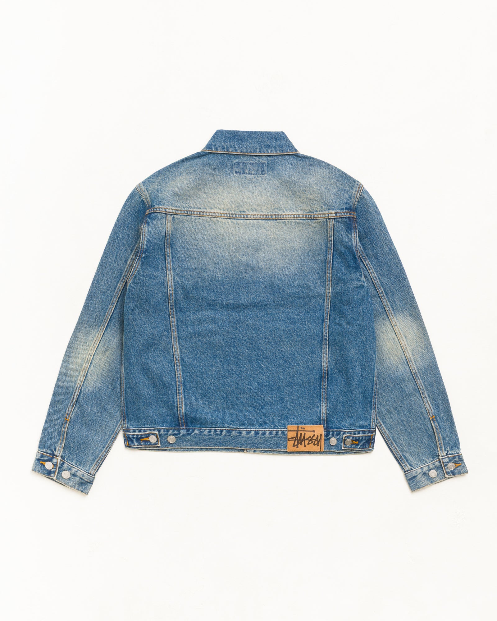 Trucker Denim Unisex Long Sleeve In Dark Wash Indigo