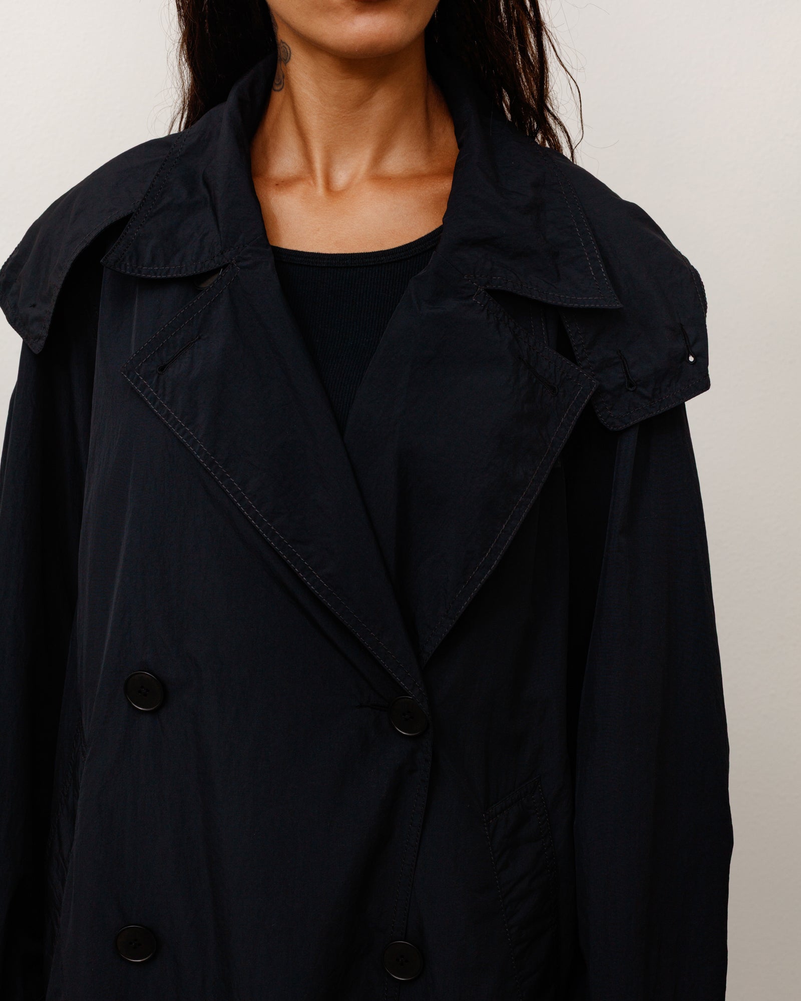 ジャケット・アウター stussy 24AW DOUBLE BREASTED TRENCH Ultra Lightweight Nylon Trench – Black | Outerwear | Stüssy Canada