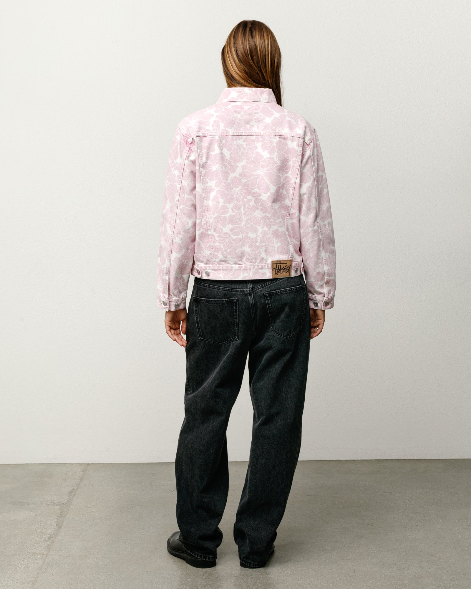 Denim Trucker Jacket – Pink Hawaiian | Outerwear | Stüssy Canada