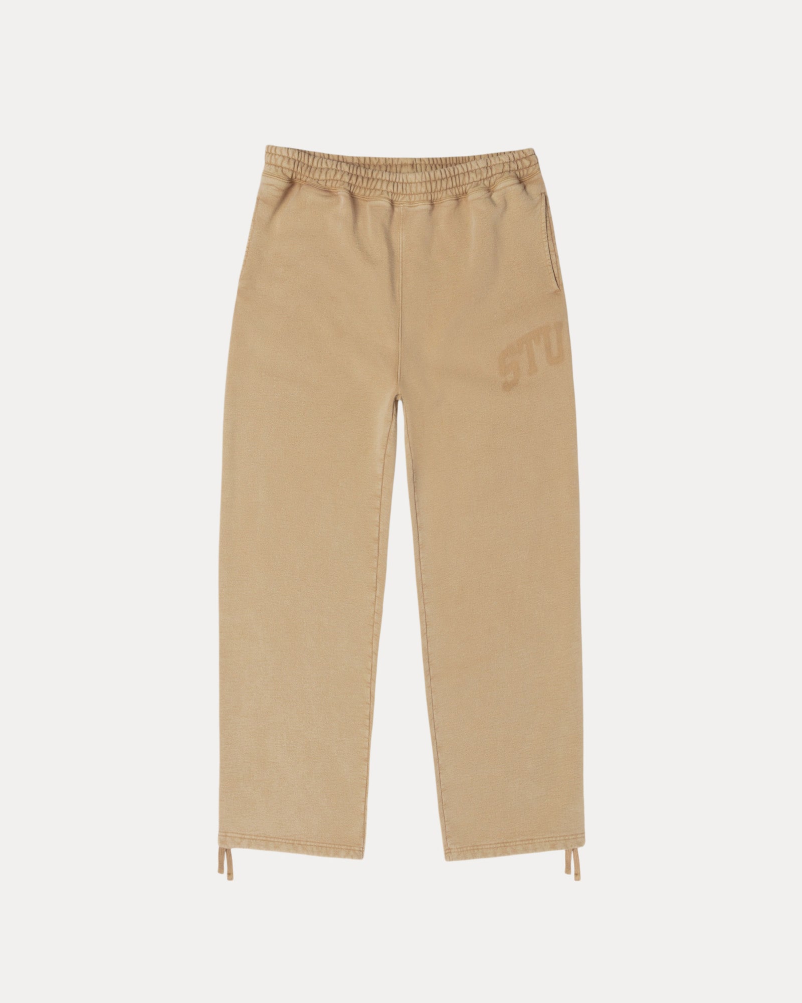 Faded Graphic Fleece Pant Mens Regular In Washed Beige