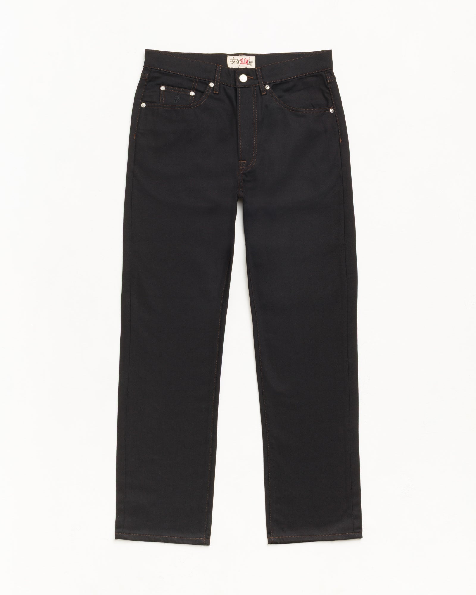 Slim Jean Denim - Raw Black Contrast Stitch | Denim | Stüssy Canada