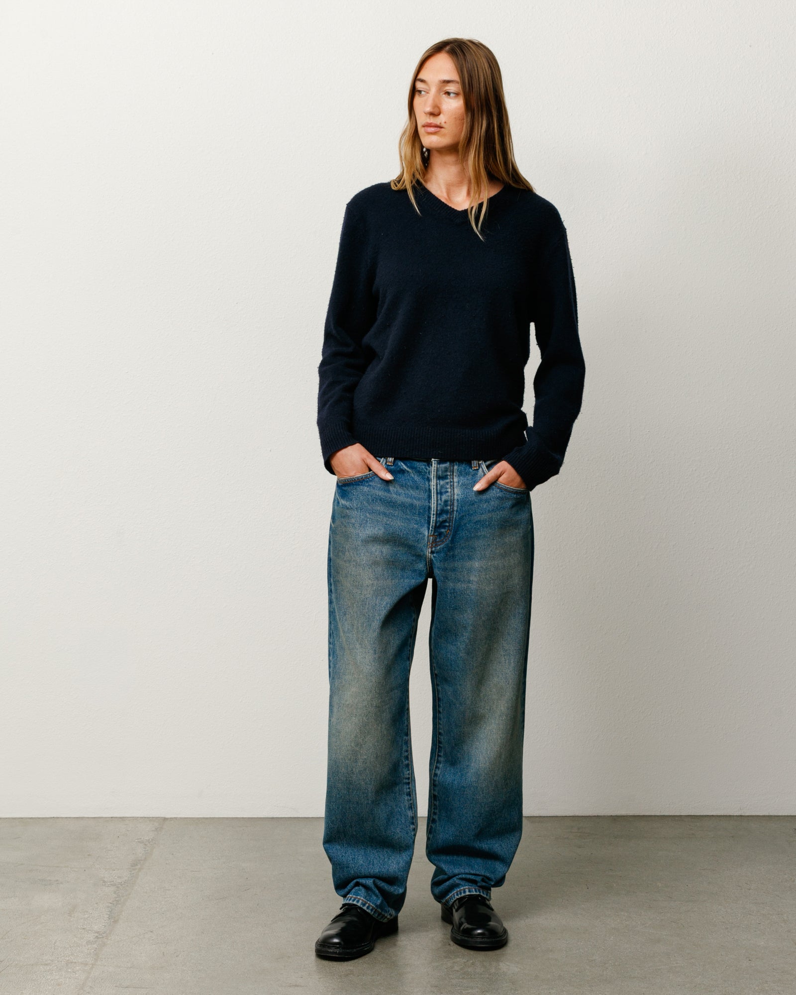 Big Ol Jean Denim Unisex In Dark Wash Indigo