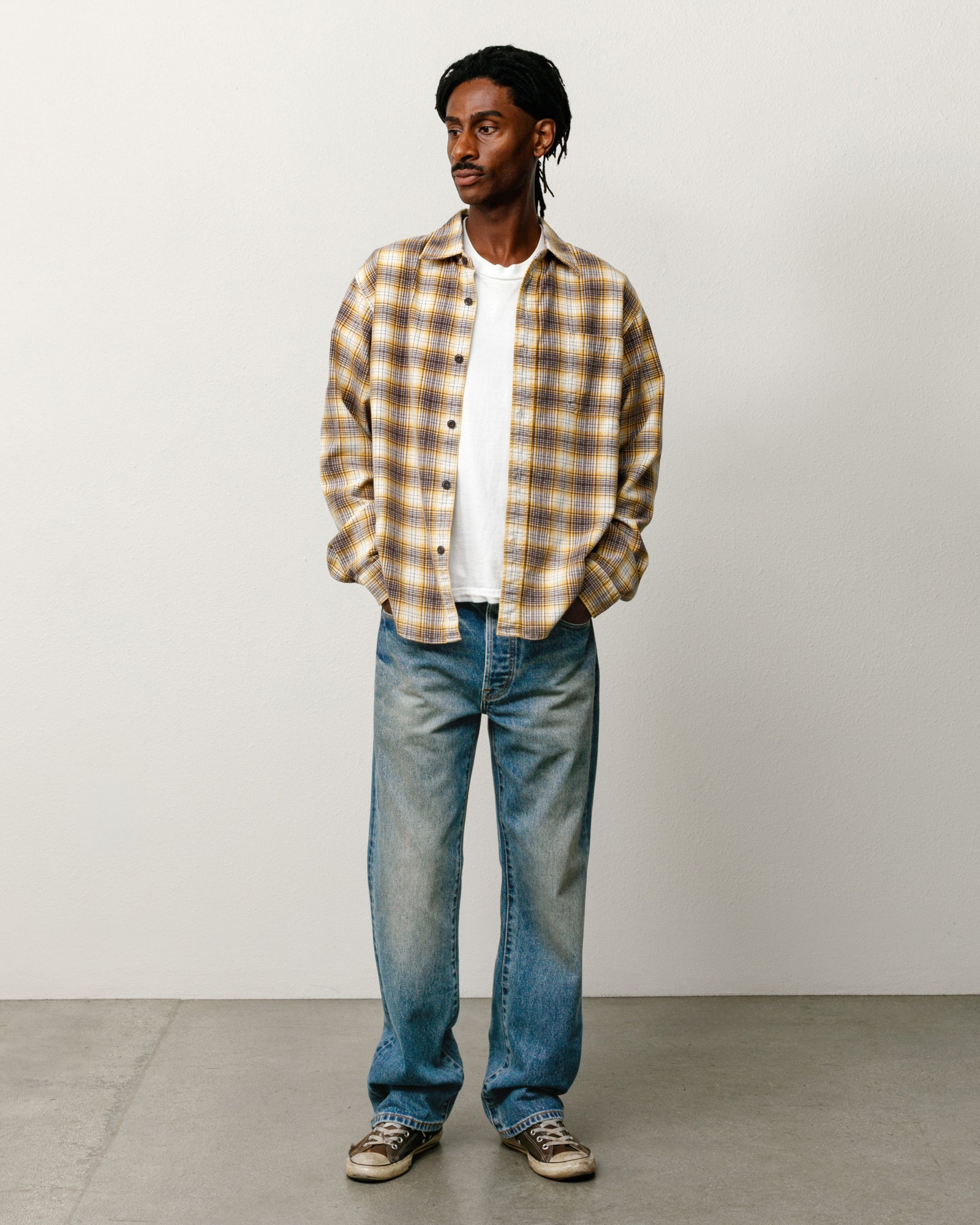 Straight Jean Denim Unisex In Dark Wash Indigo