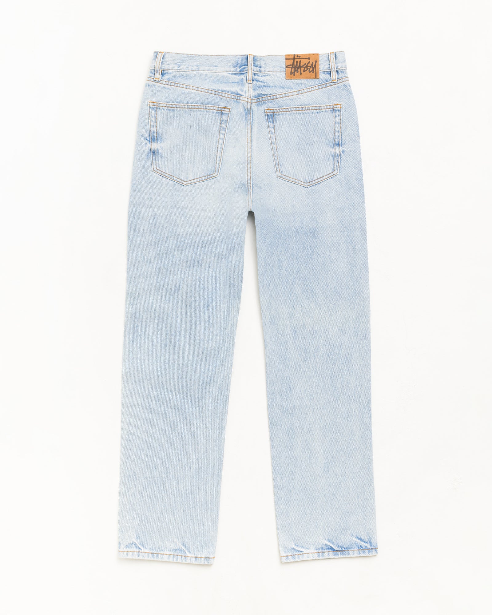 Straight Jean Denim Unisex In Light Wash Indigo