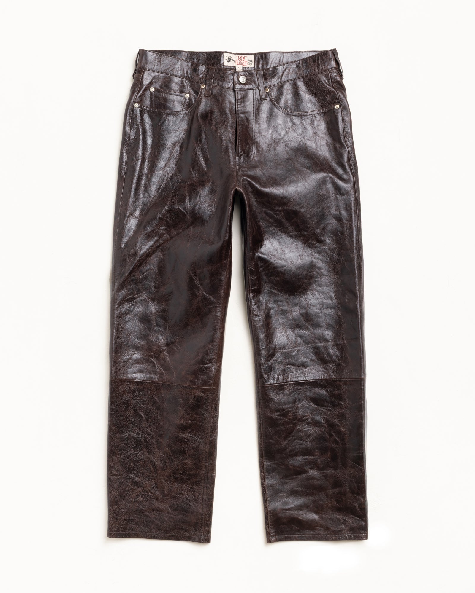 New Classic Pant Leather – Dark Brown | Pants | Stüssy Canada